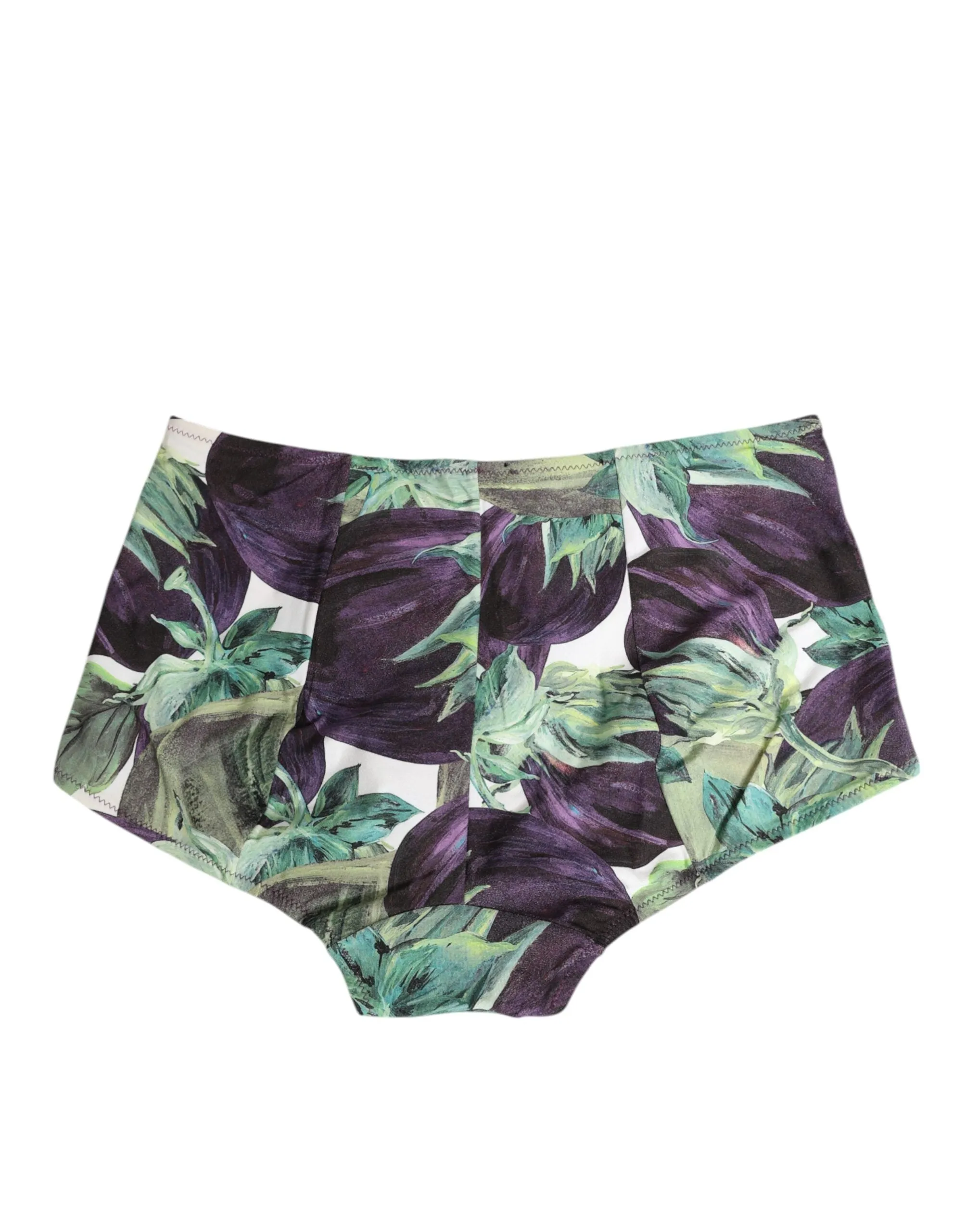 Dolce & Gabbana Eggplant Print High-Waist Briefs Underwear sold by Siebentaschen product image thumbnail 4