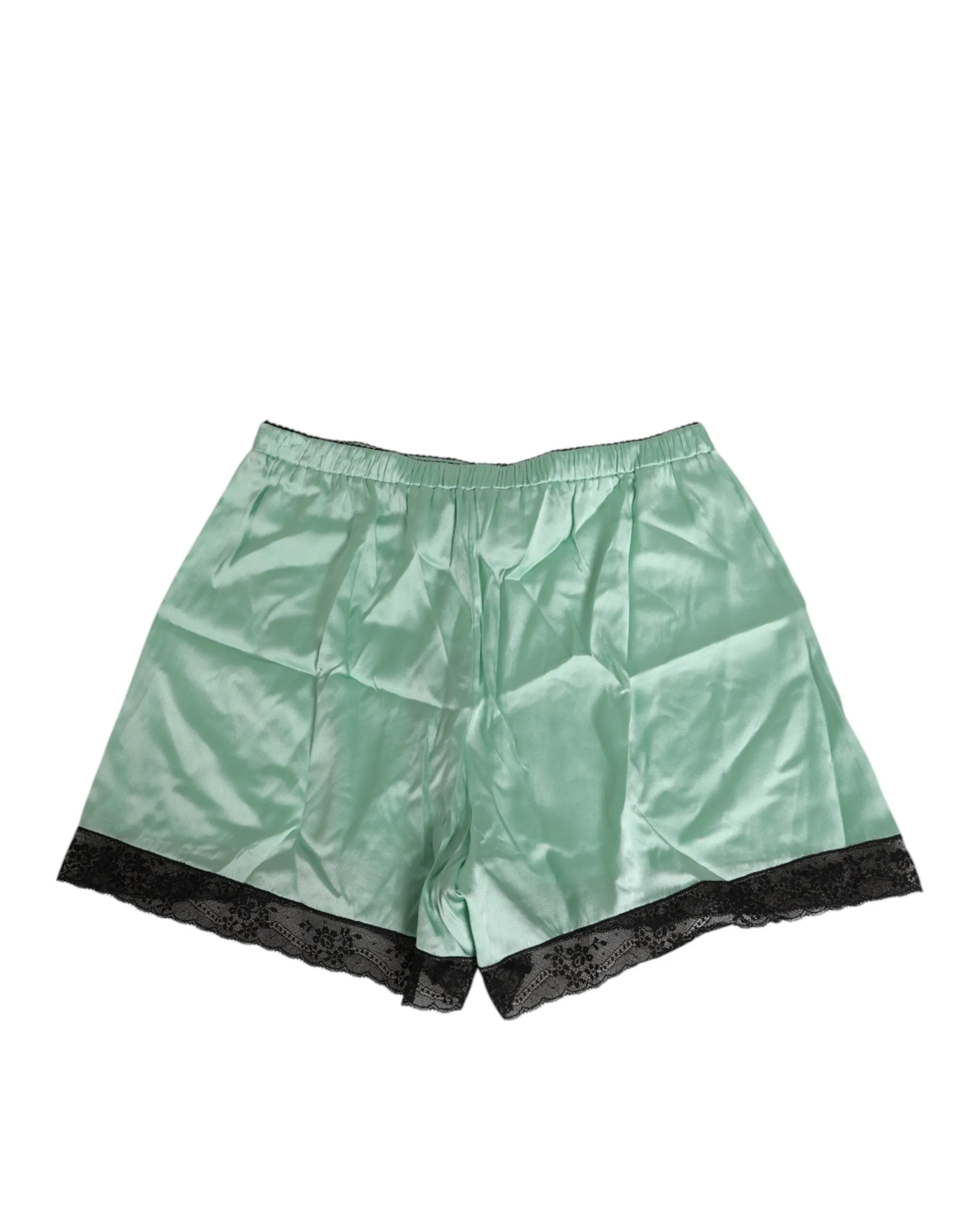 Dolce & Gabbana Water Green Satin Black Lace Trim Underwear sold by Siebentaschen product image thumbnail 5