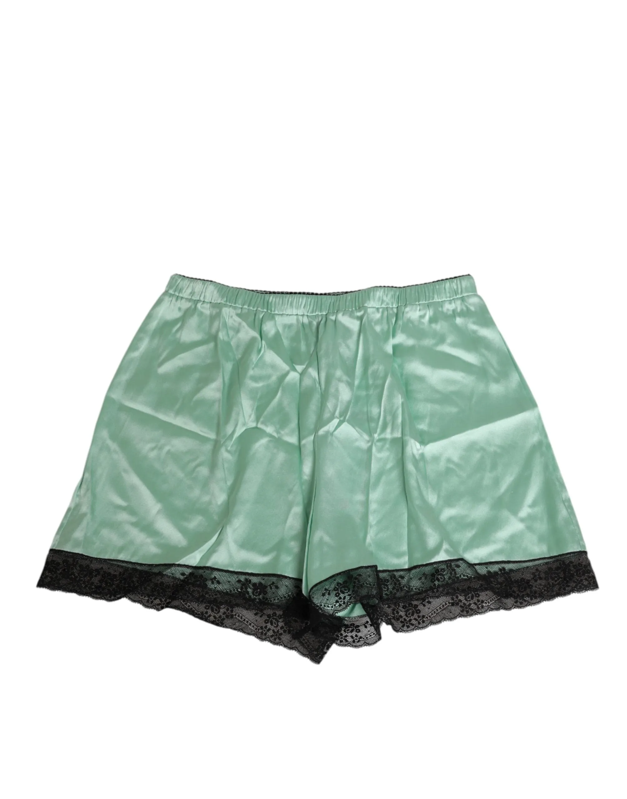 Dolce & Gabbana Water Green Satin Black Lace Trim Underwear sold by Siebentaschen product image thumbnail 2