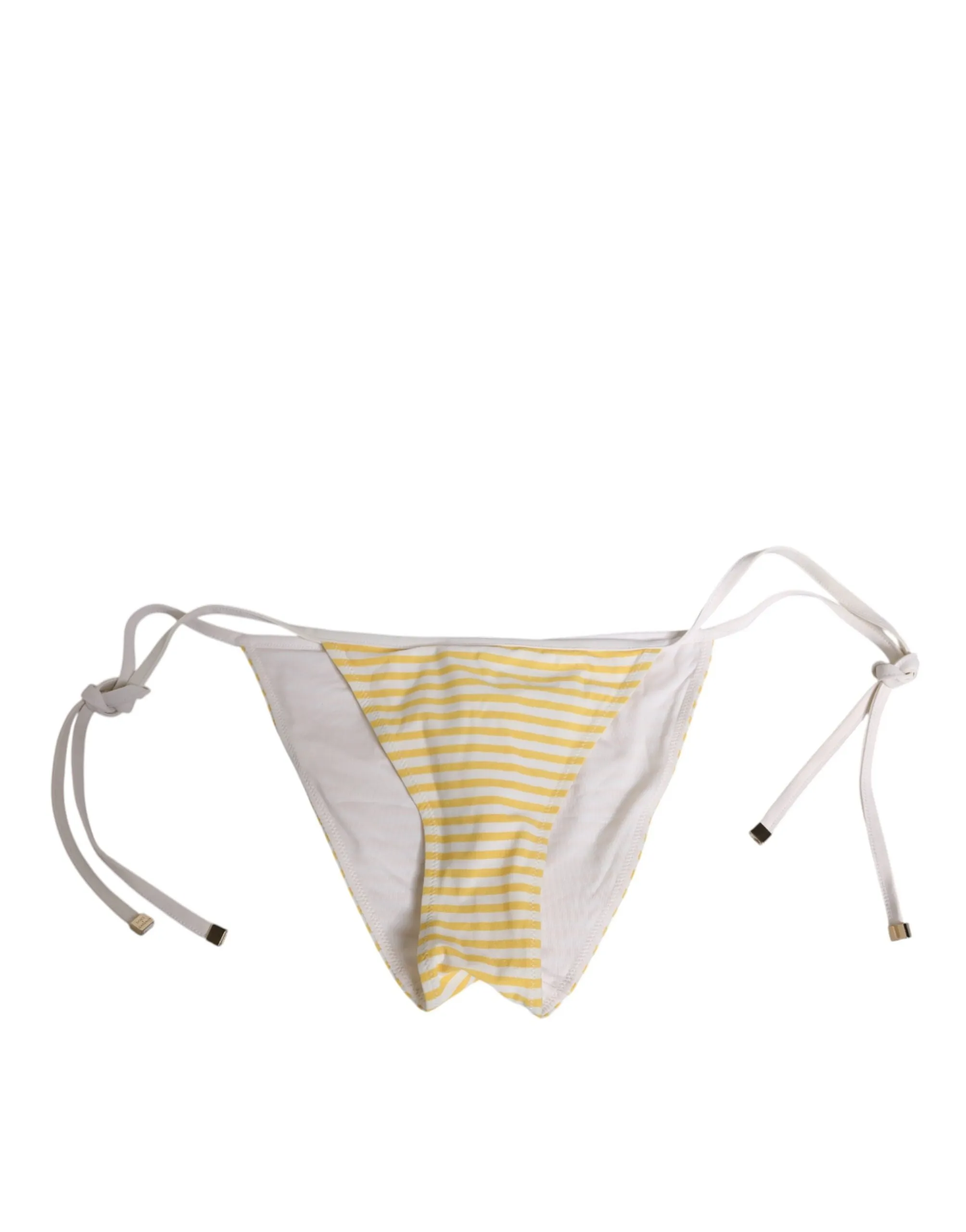Dolce & Gabbana White Yellow Stripe Tie Side Logo Underwear sold by Siebentaschen