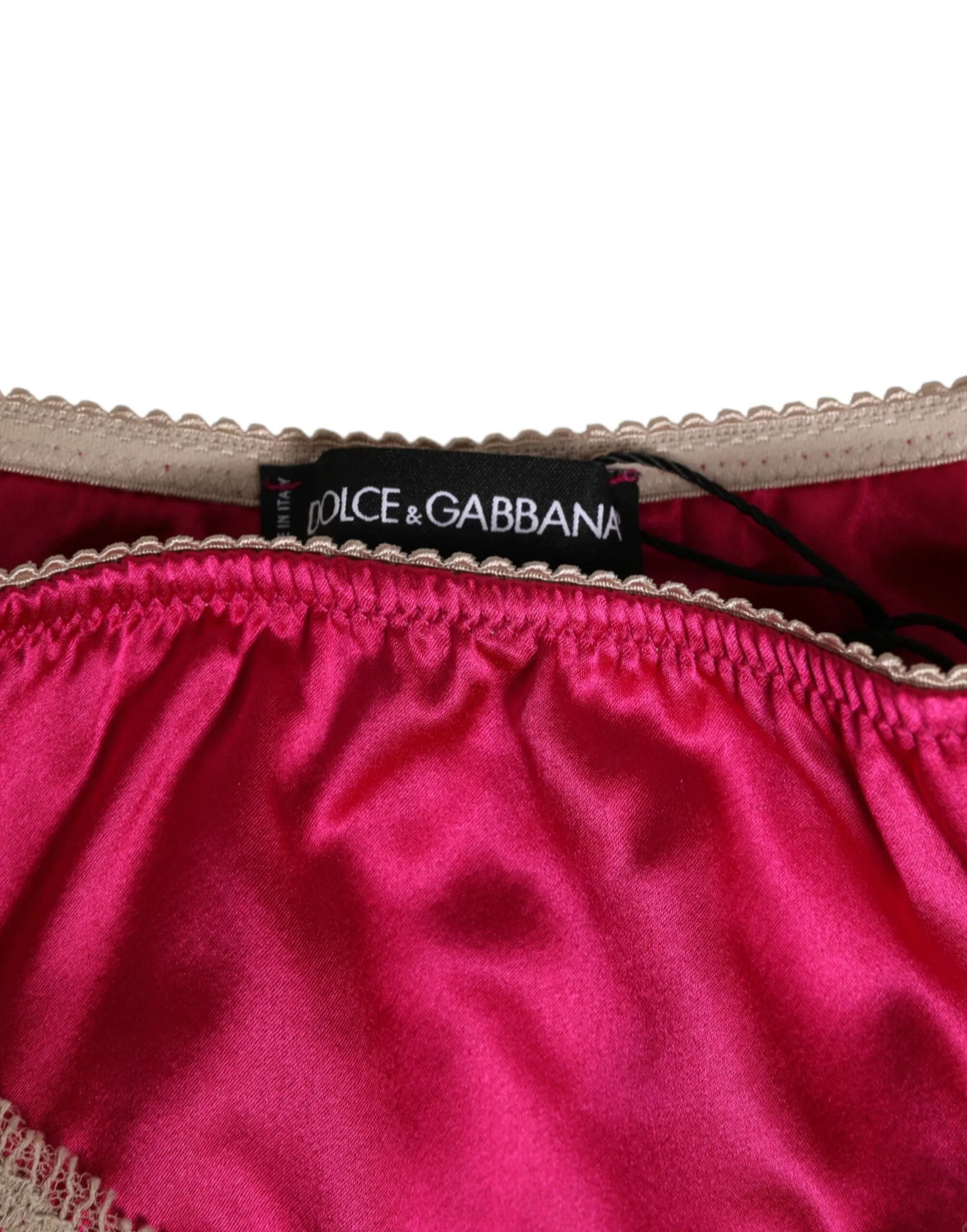 Dolce & Gabbana Pink Silk Satin Lace Trim New Slip Underwear sold by Siebentaschen product image thumbnail 3