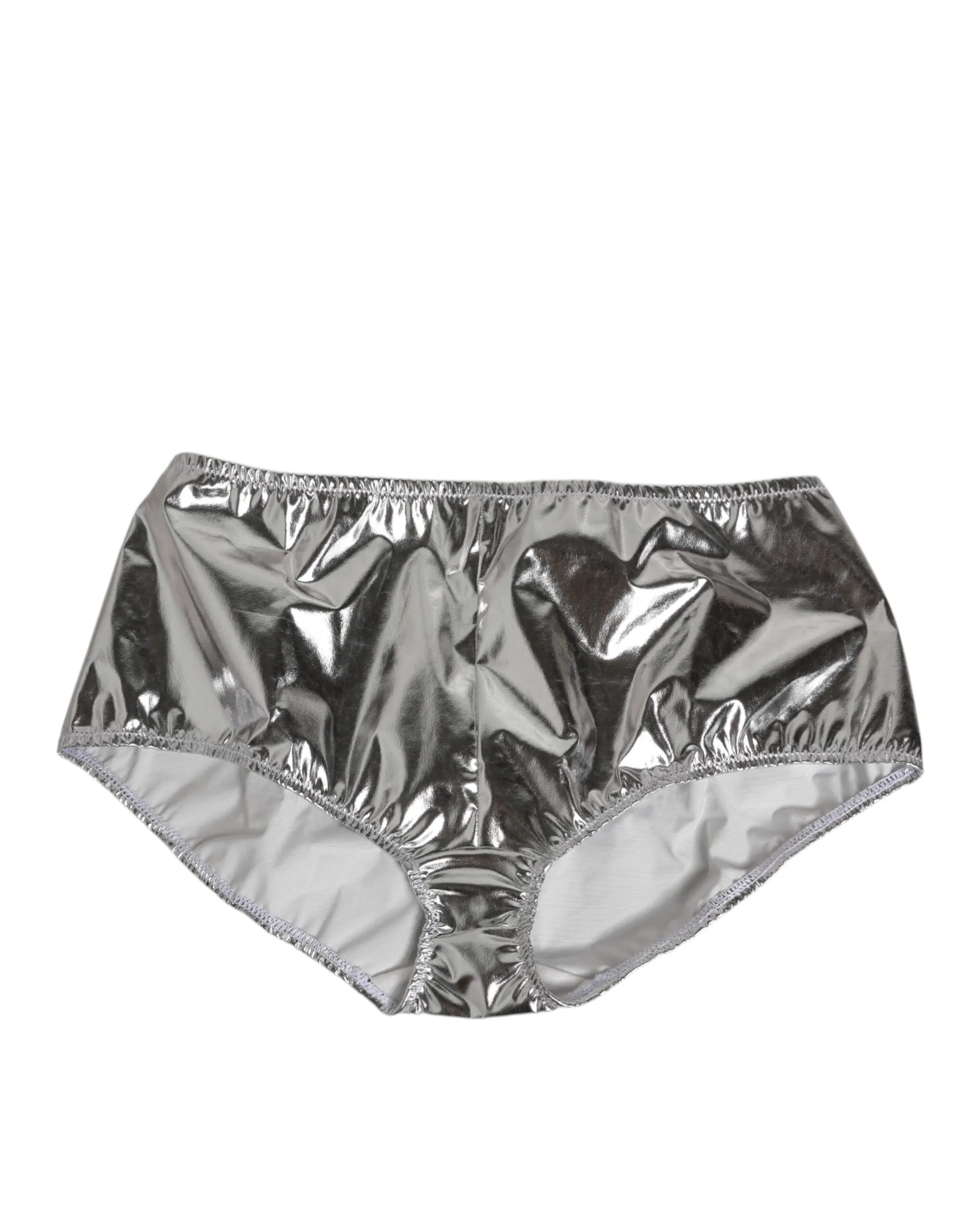 Dolce & Gabbana Silver Metallic High Waist Bikini Bottom Women Underwear sold by Siebentaschen product image thumbnail 2