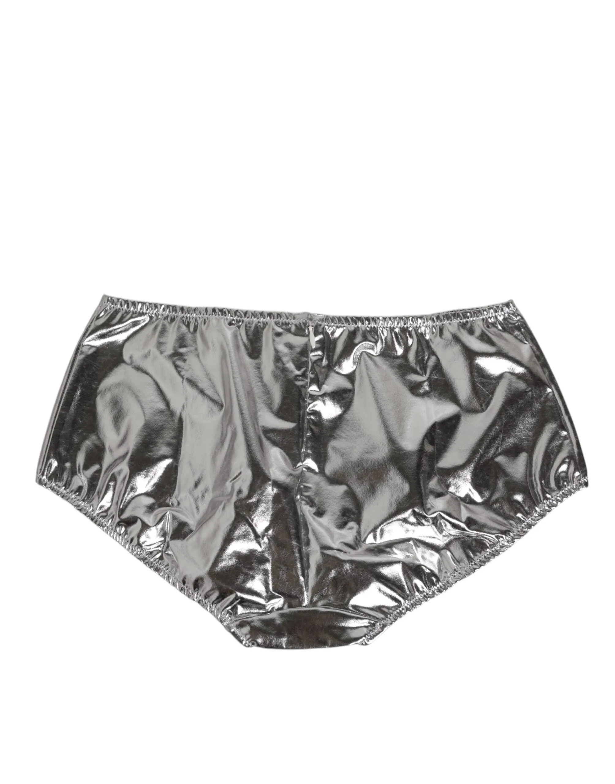 Dolce & Gabbana Silver Metallic High Waist Bikini Bottom Women Underwear sold by Siebentaschen product image thumbnail 4