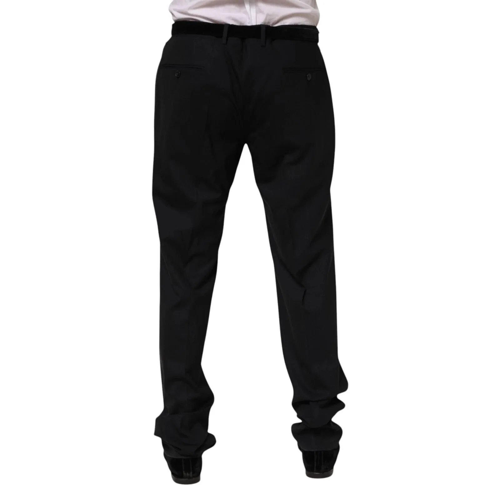 Dolce & Gabbana Black Wool Formal Dress Men Trousers Pants sold by Siebentaschen product image thumbnail 4