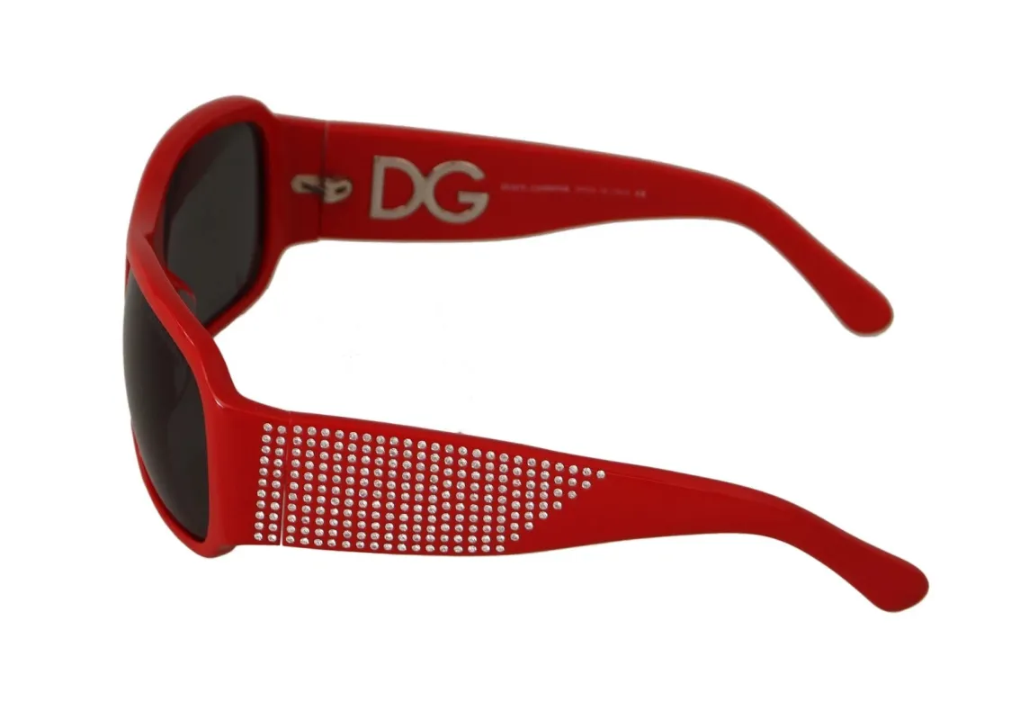Dolce & Gabbana DG4027 Red Crystal Black Lens Shades Sunglasses made by Siebentaschen