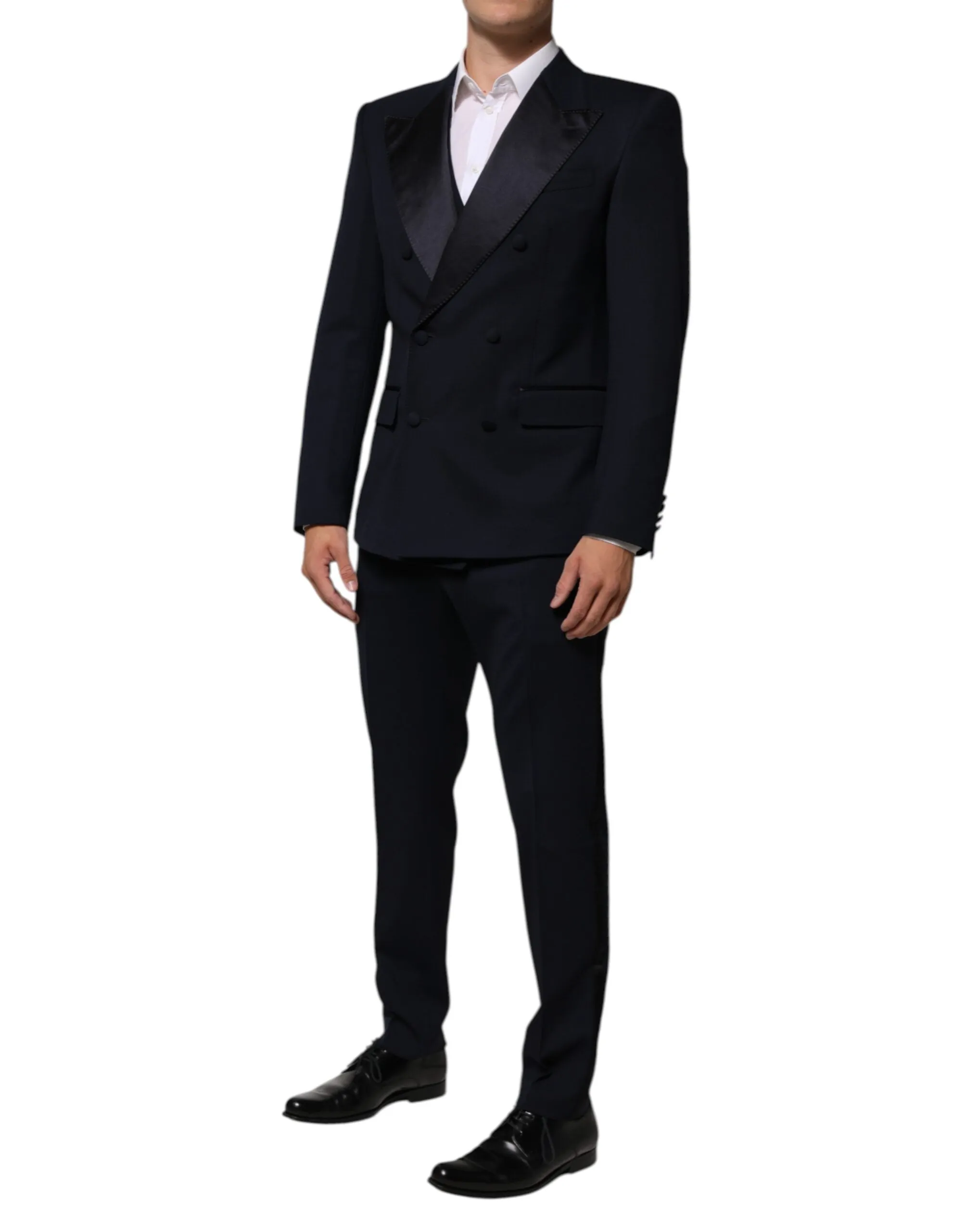 Dolce & Gabbana Black Wool 3 Piece Slim Fit Formal Men Suit sold by Siebentaschen product image thumbnail 3