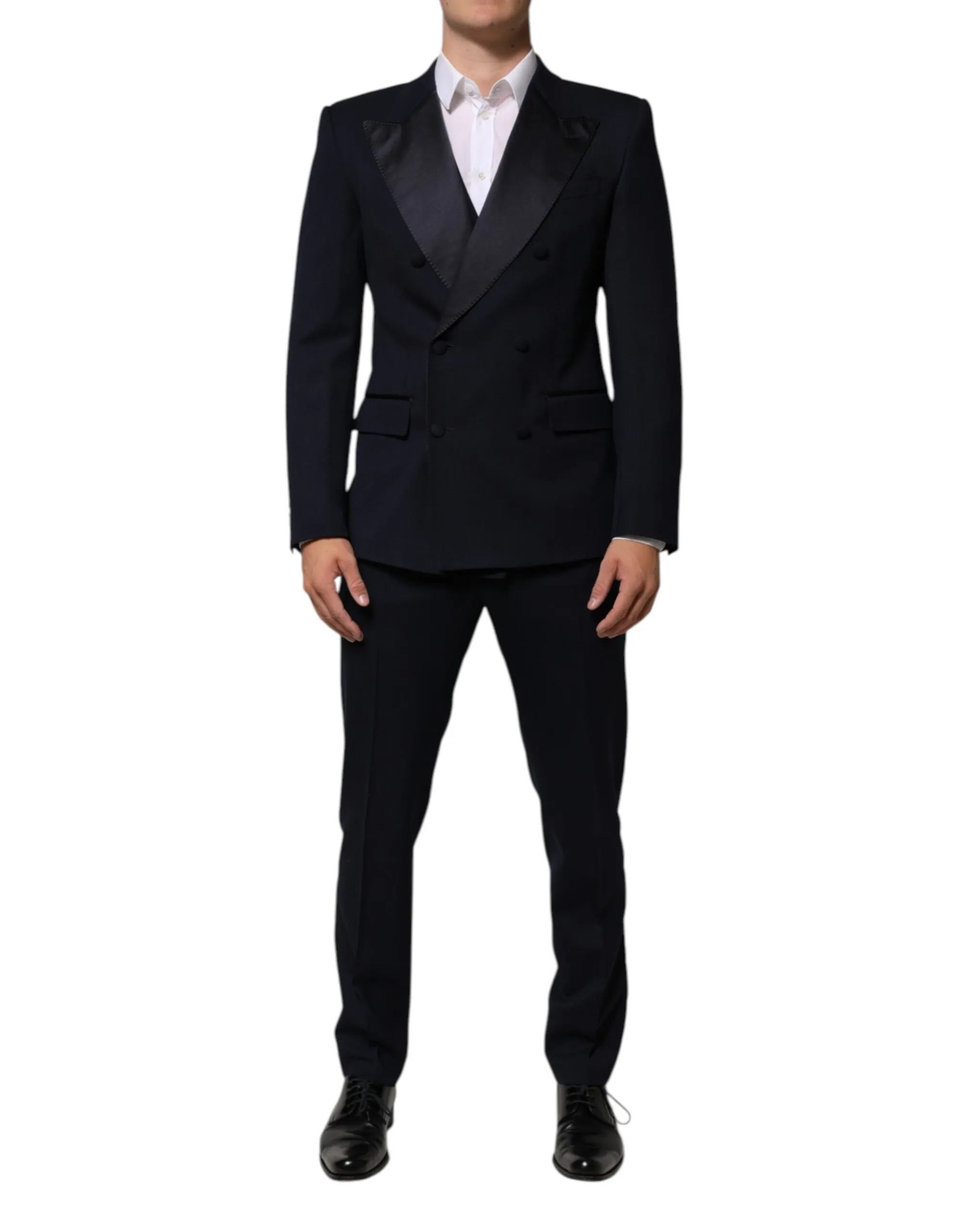 Dolce & Gabbana Black Wool 3 Piece Slim Fit Formal Men Suit sold by Siebentaschen product image thumbnail 2