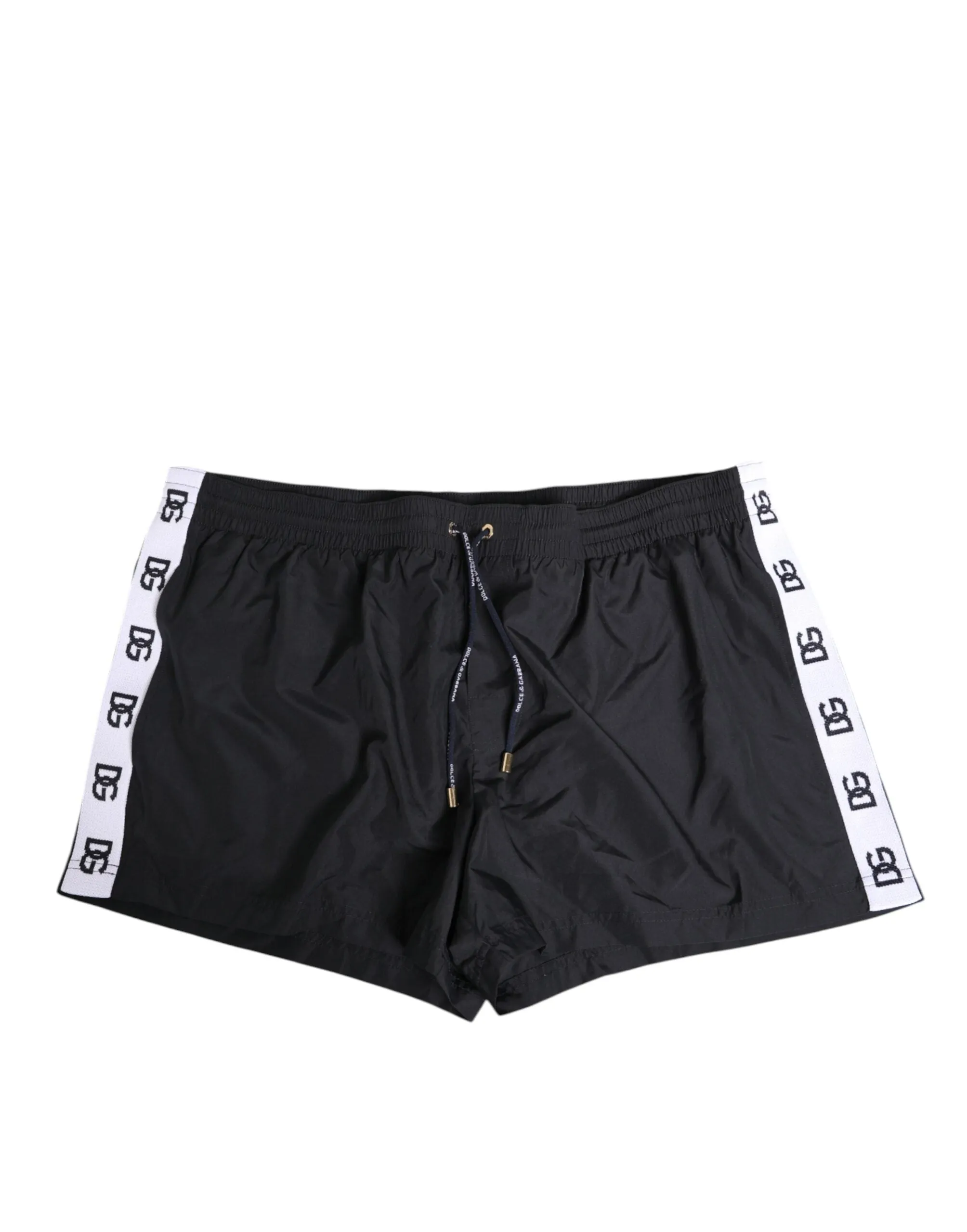 Dolce & Gabbana Black Nylon Side Logo Tape Shorts Swimwear sold by Siebentaschen product image thumbnail 2