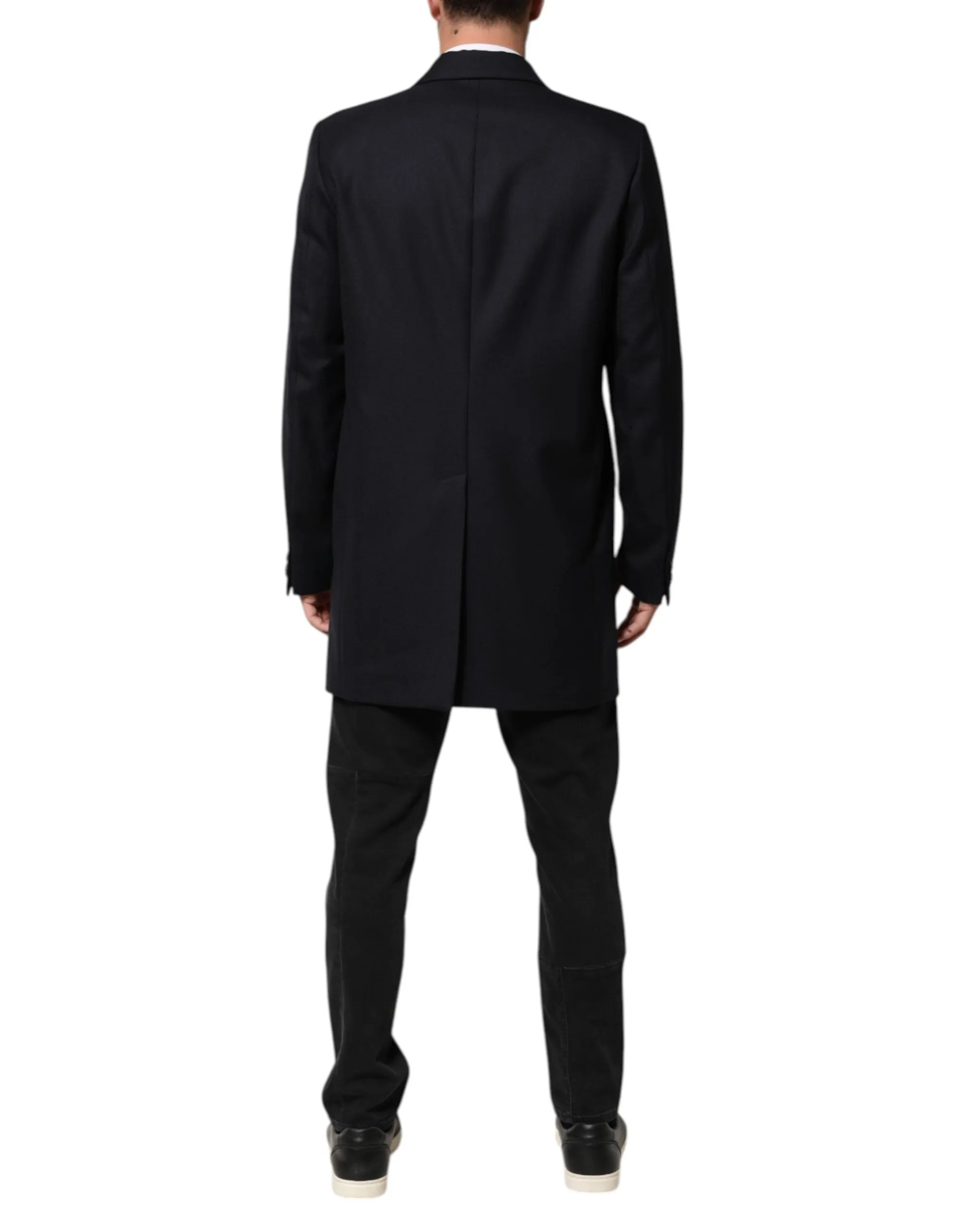 Dolce & Gabbana Dark Blue Wool Men Jacket Coat Blazer Suit sold by Siebentaschen product image thumbnail 4