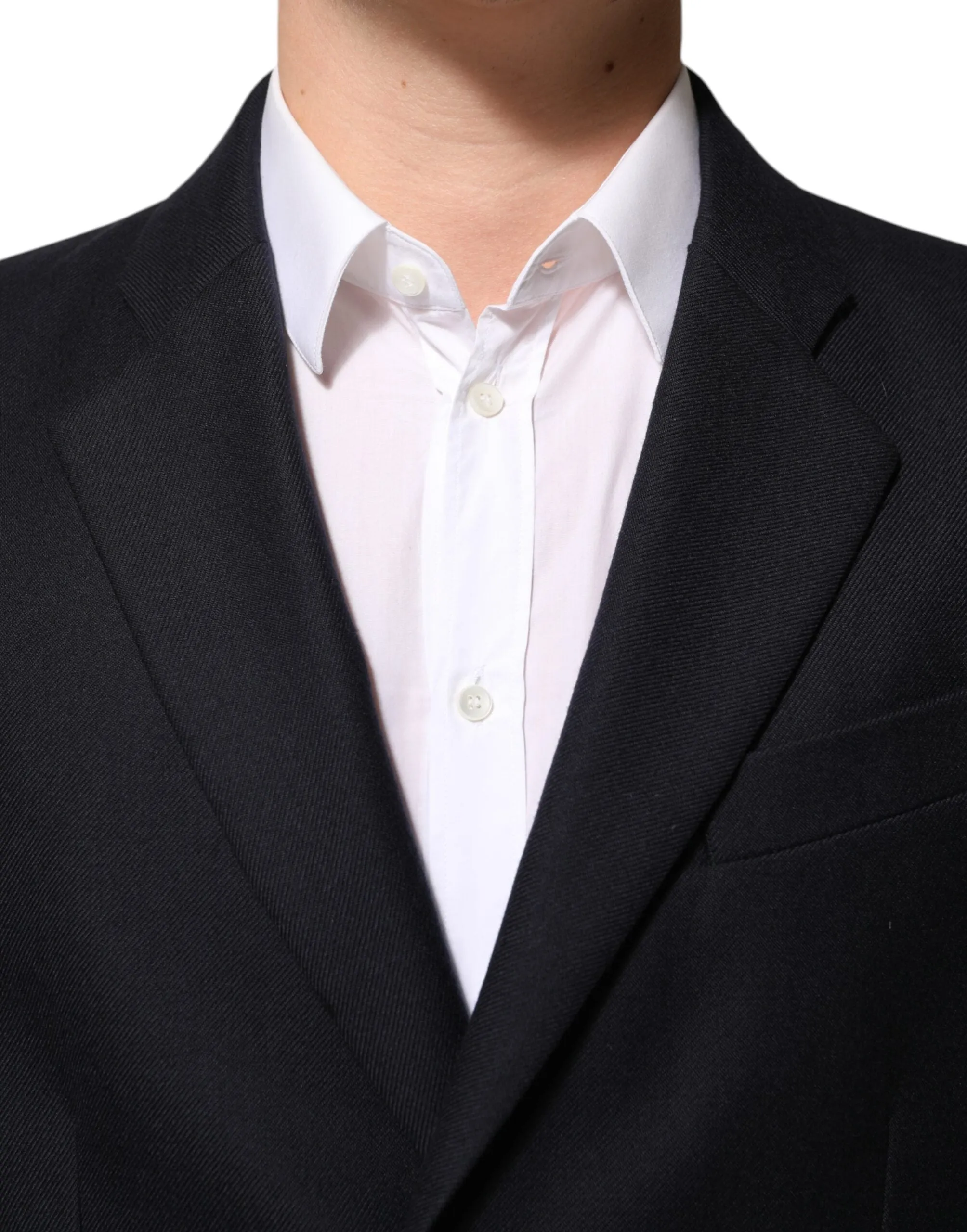 Dolce & Gabbana Dark Blue Wool Men Jacket Coat Blazer Suit sold by Siebentaschen product image thumbnail 5