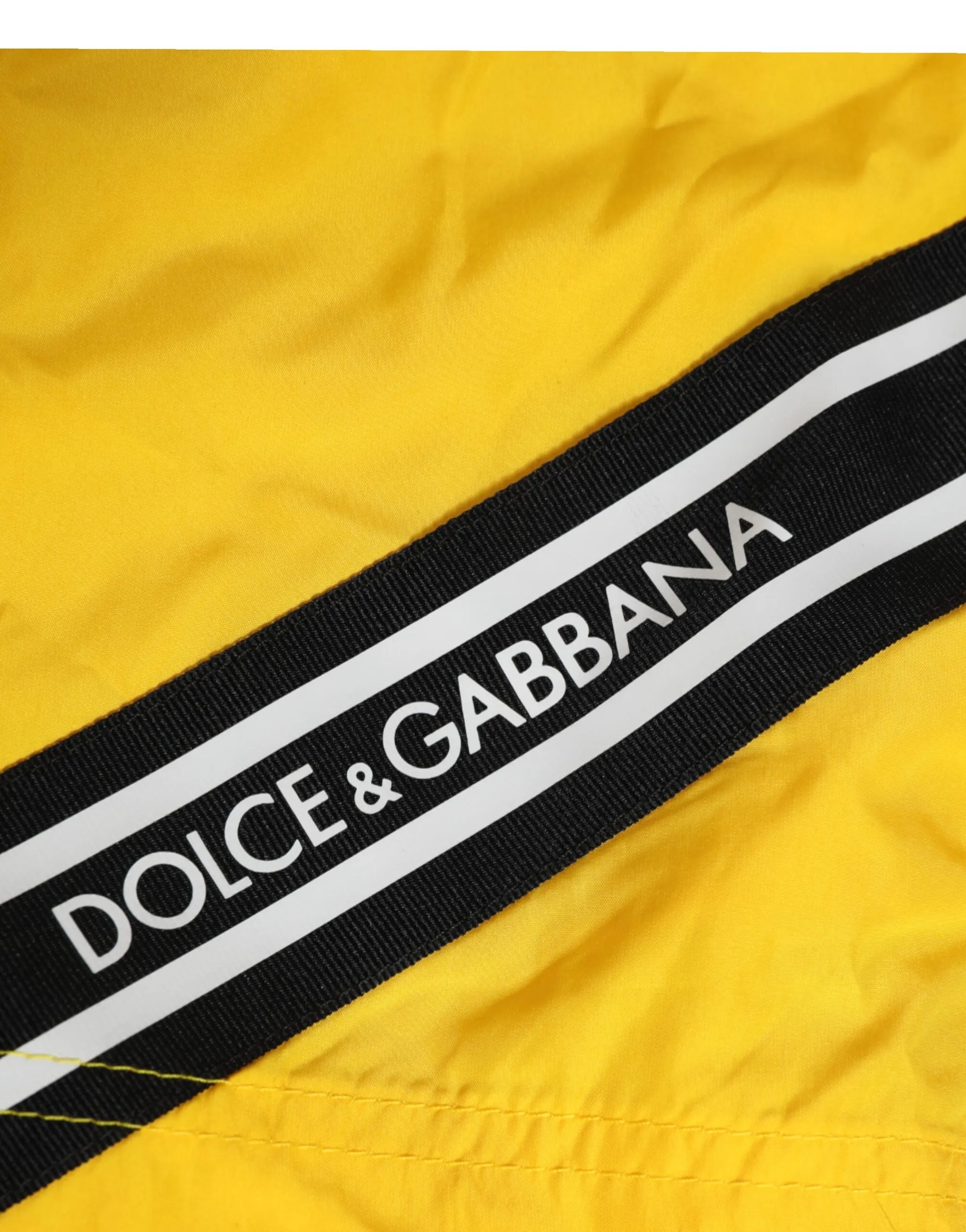 Dolce & Gabbana Yellow Drawstring Beachwear Men Shorts Swimwear sold by Siebentaschen product image thumbnail 3