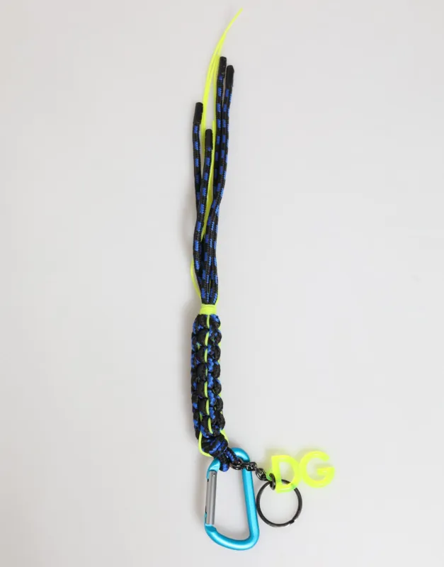 Dolce & Gabbana Multicolor Polyester Tape String DG Logo Keychain  Keyring sold by Siebentaschen