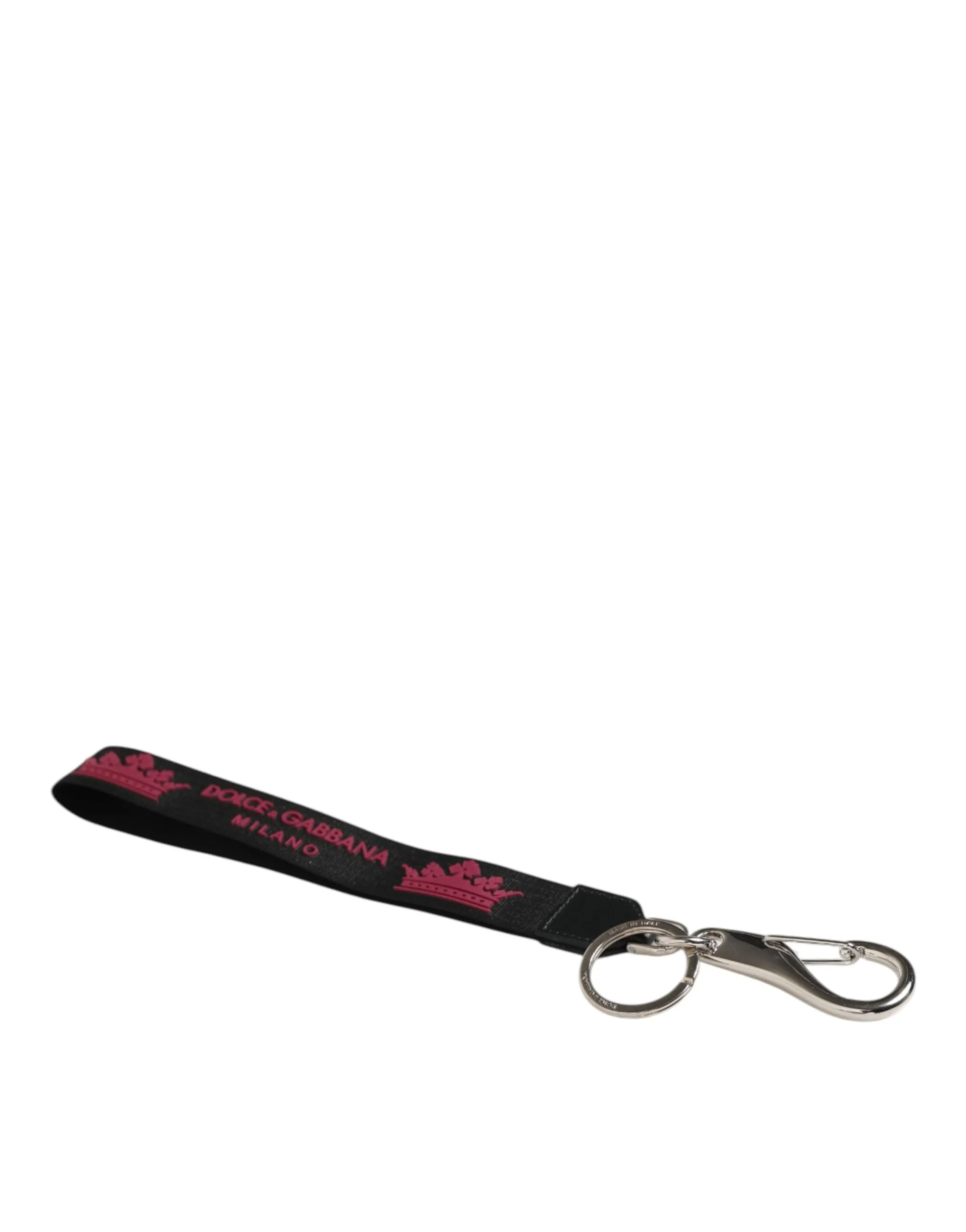 Dolce & Gabbana Black Burgundy Nylon DG Logo Crown Holder Keychain Keyring sold by Siebentaschen product image thumbnail 5