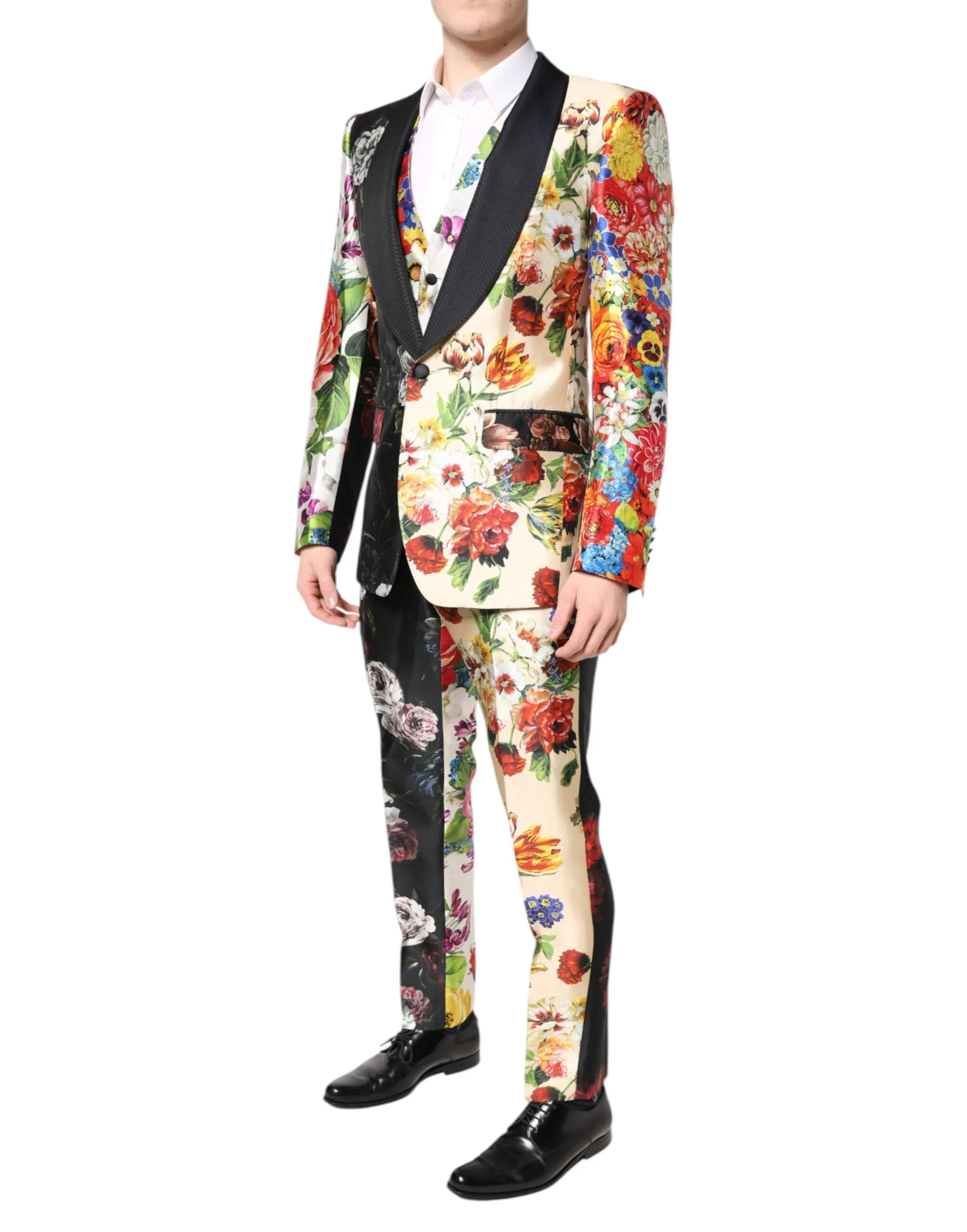 Dolce & Gabbana Multicolor Floral SICILIA Silk 3 Piece Suit sold by Siebentaschen product image thumbnail 3
