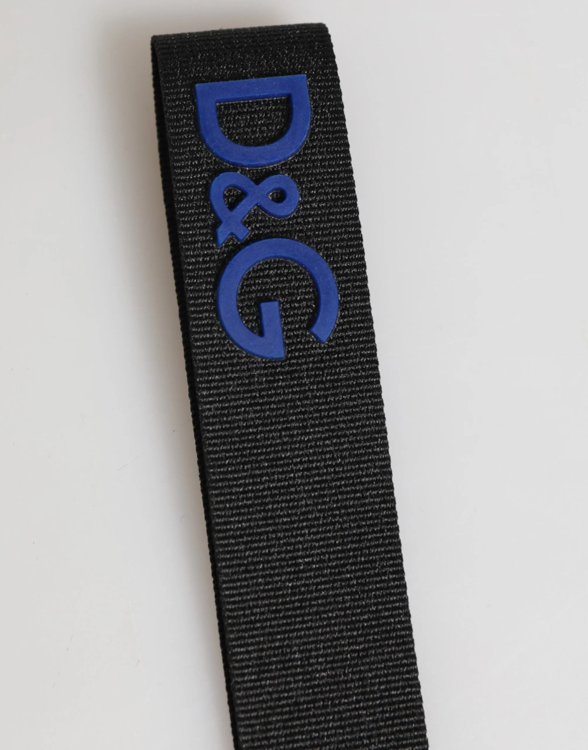 Dolce & Gabbana Black Blue DG Logo Polyester Brass Holder Keychain Keyring sold by Siebentaschen product image thumbnail 4