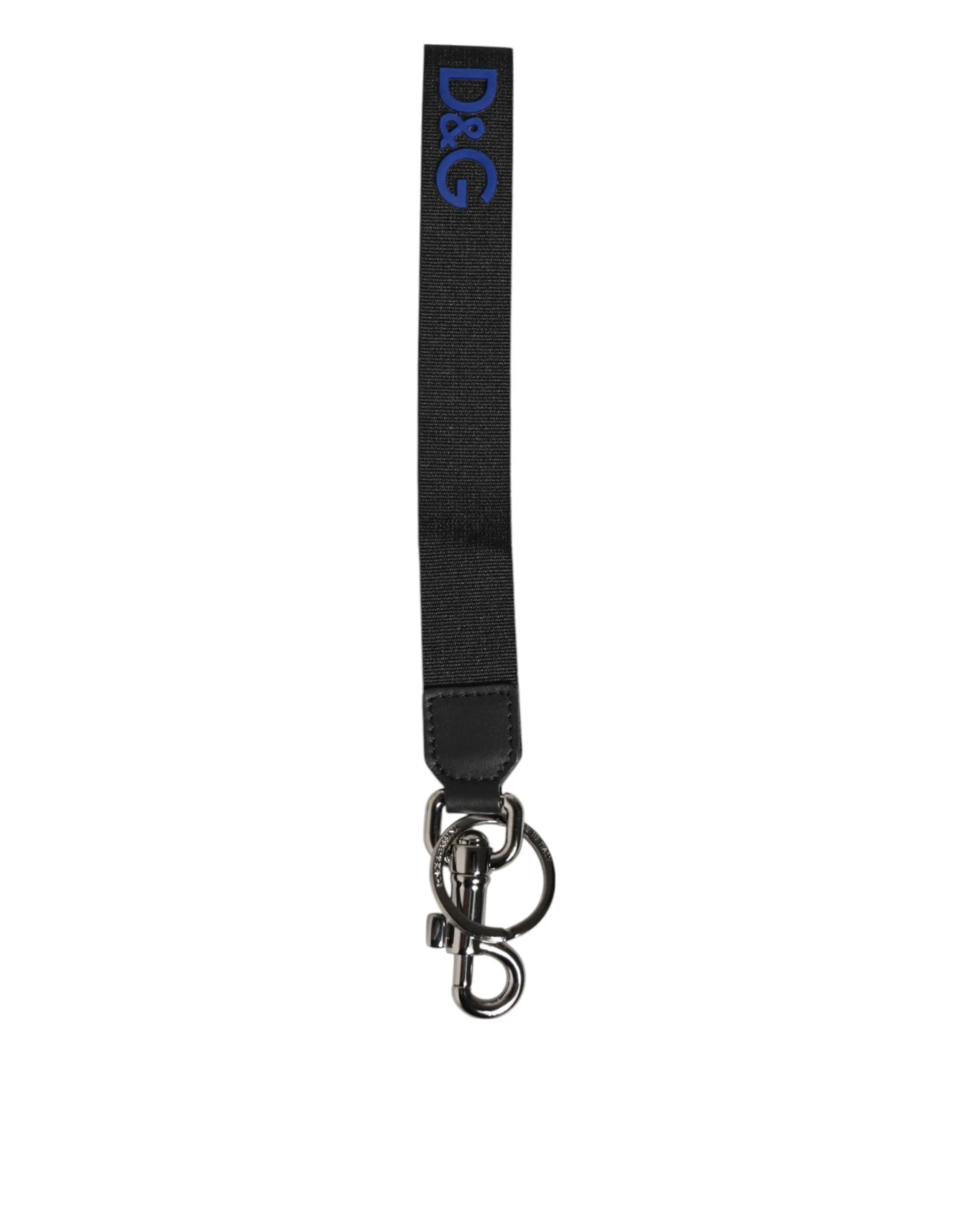 Dolce & Gabbana Black Blue DG Logo Polyester Brass Holder Keychain Keyring sold by Siebentaschen product image thumbnail 2