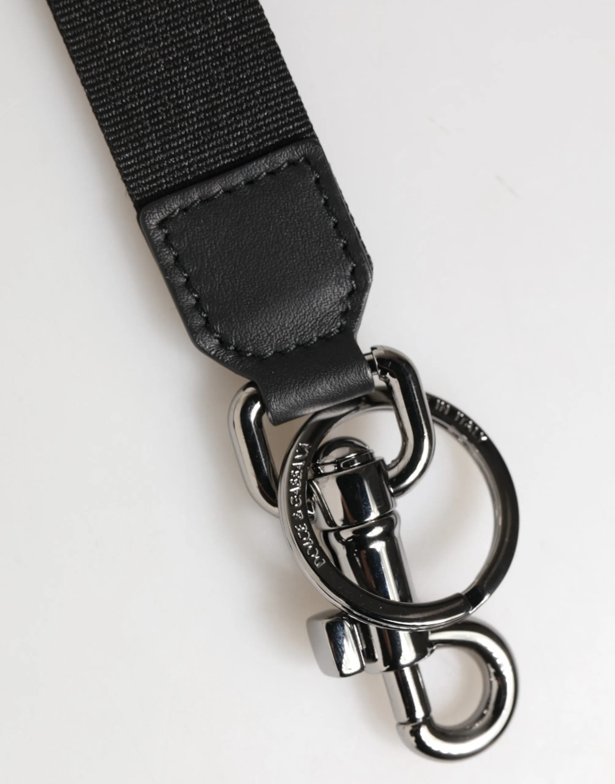 Dolce & Gabbana Black Blue DG Logo Polyester Brass Holder Keychain Keyring sold by Siebentaschen product image thumbnail 3