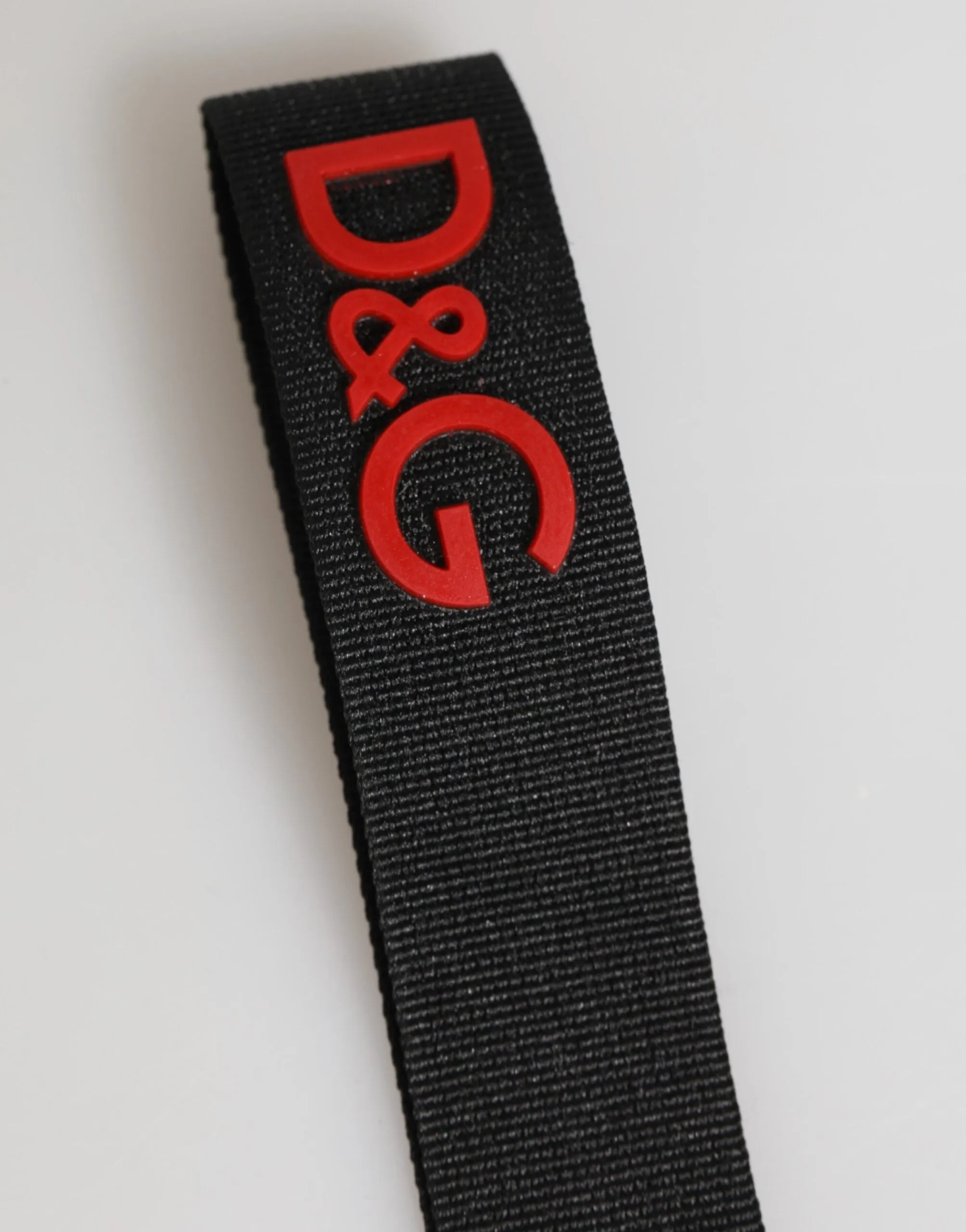 Dolce & Gabbana Black Red Logo Polyester Brass Holder Keychain Keyring sold by Siebentaschen product image thumbnail 4