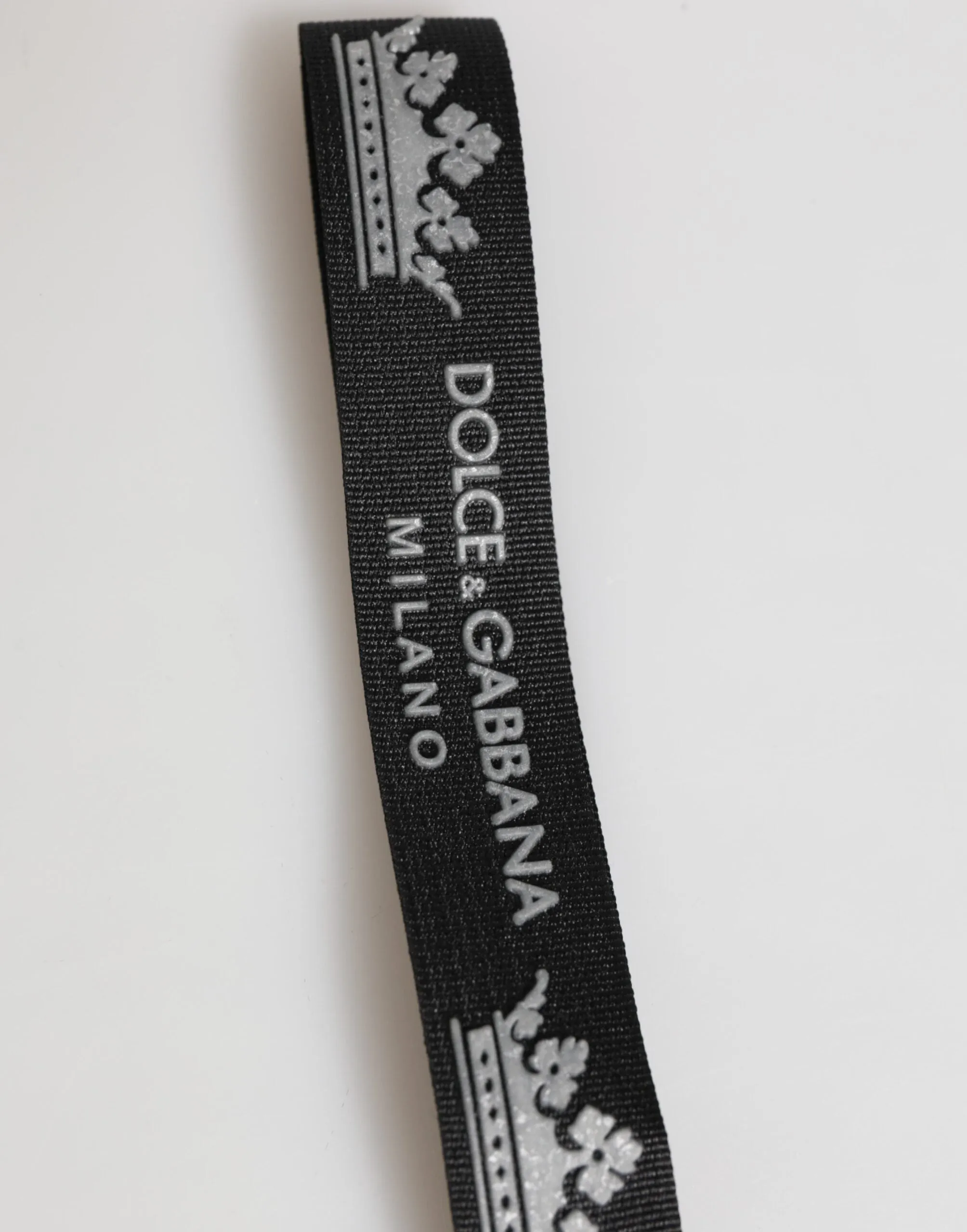 Dolce & Gabbana Black Silver Nylon DG Crown Men's Holder Keychain Keyring sold by Siebentaschen product image thumbnail 4