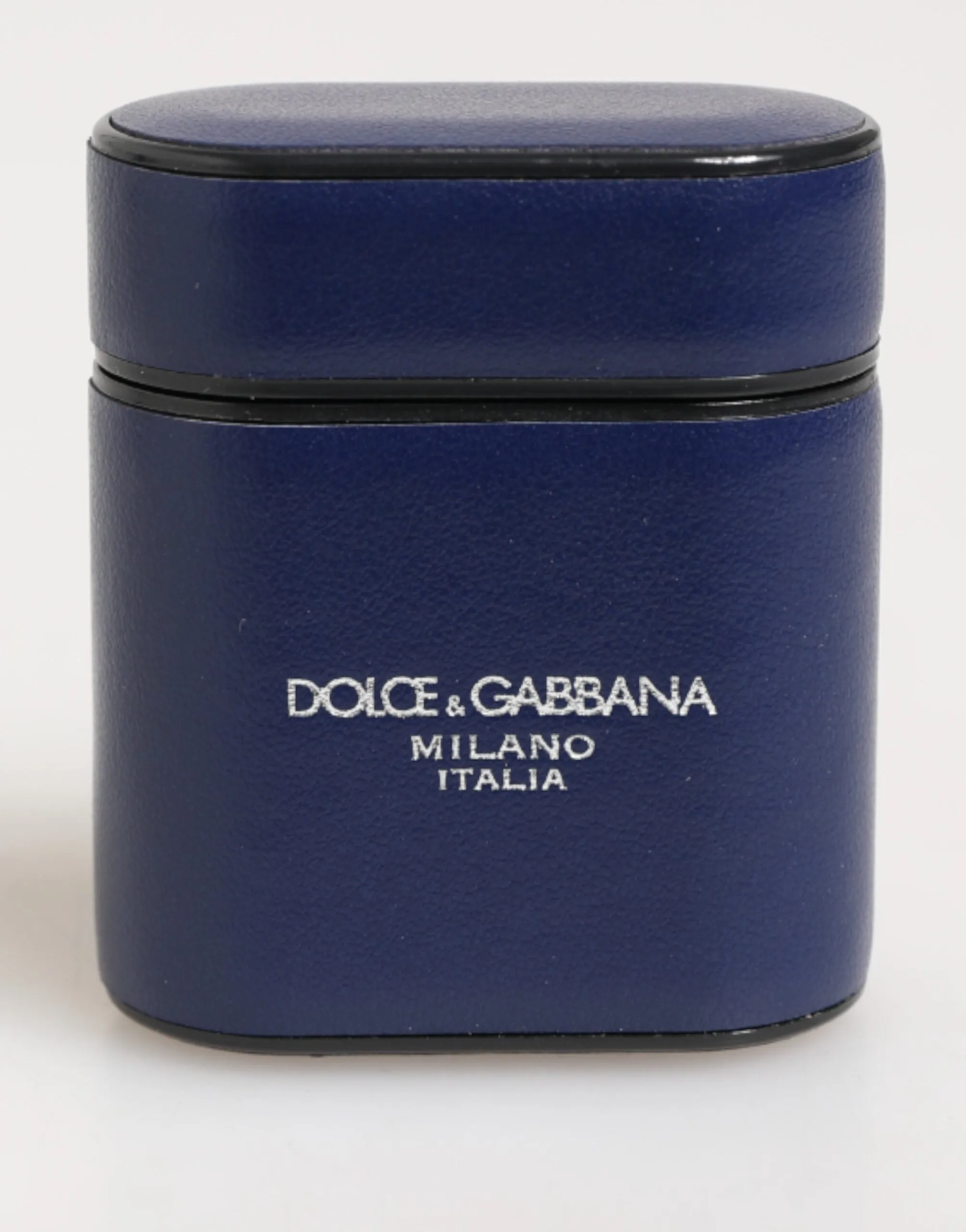 Dolce & Gabbana Blue Leather Logo Print Flip Holder Men Airpods Case sold by Siebentaschen