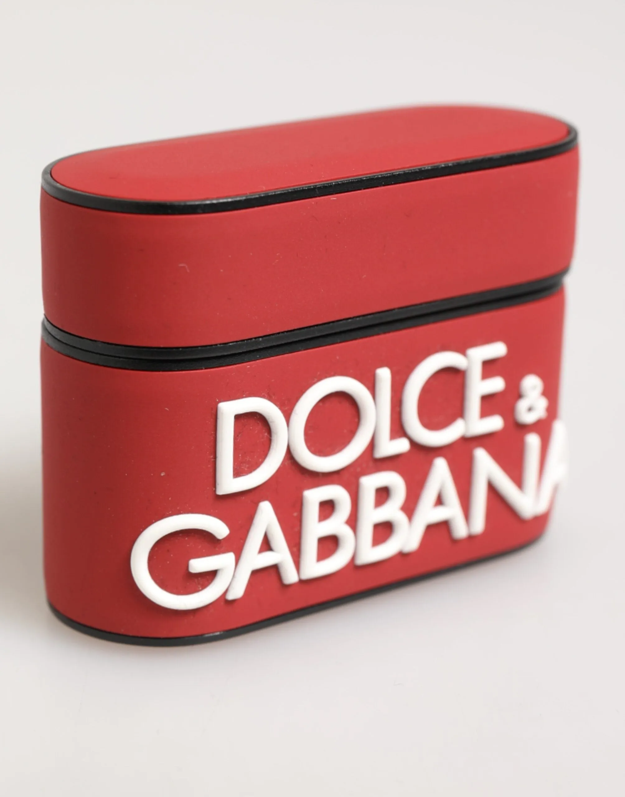 Dolce & Gabbana Red White Silicone Embossed Logo Accessory Airpods Case sold by Siebentaschen product image thumbnail 3