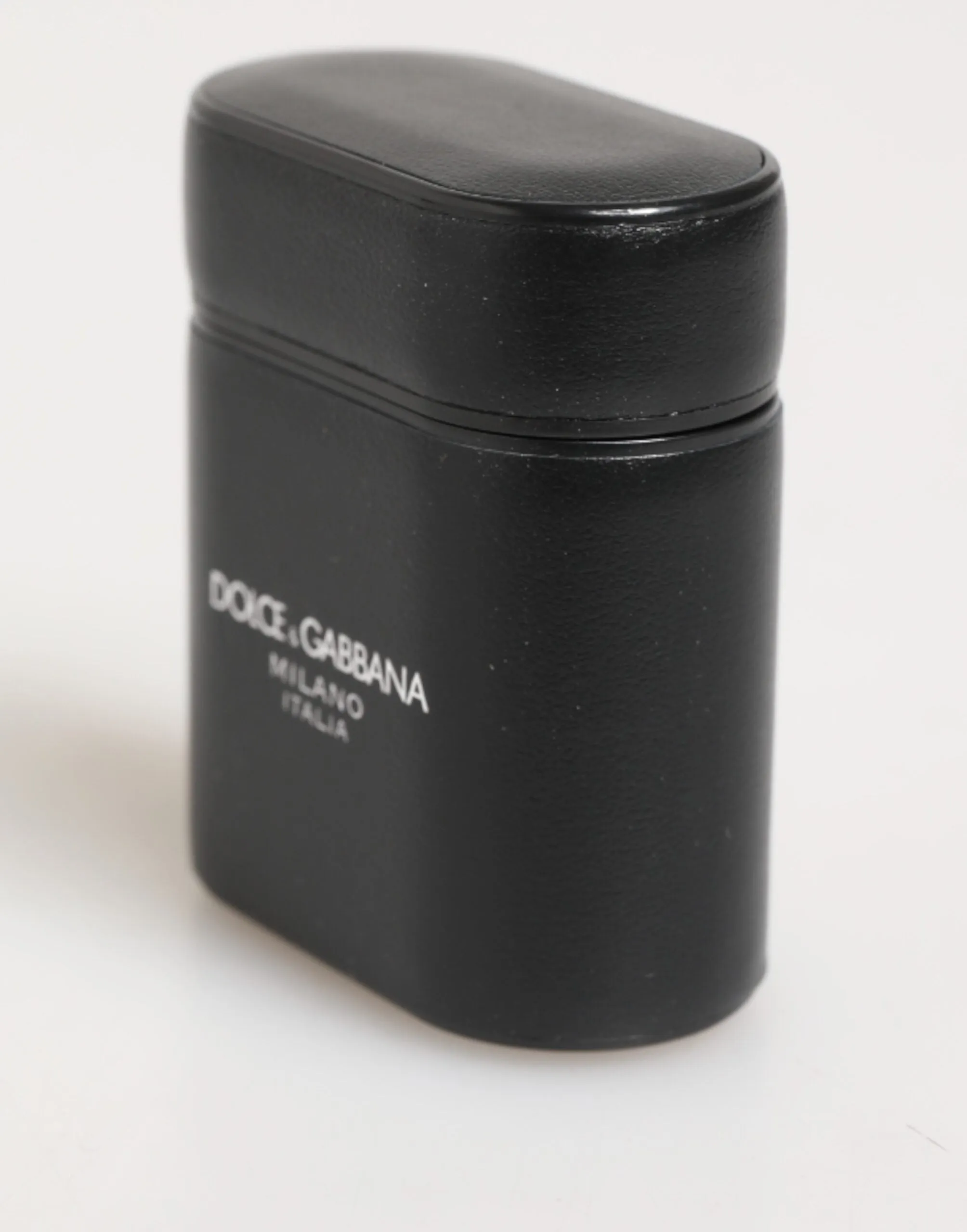 Dolce & Gabbana Black Calfskin Leather Logo Print Flip Holder Airpods Case sold by Siebentaschen product image thumbnail 3