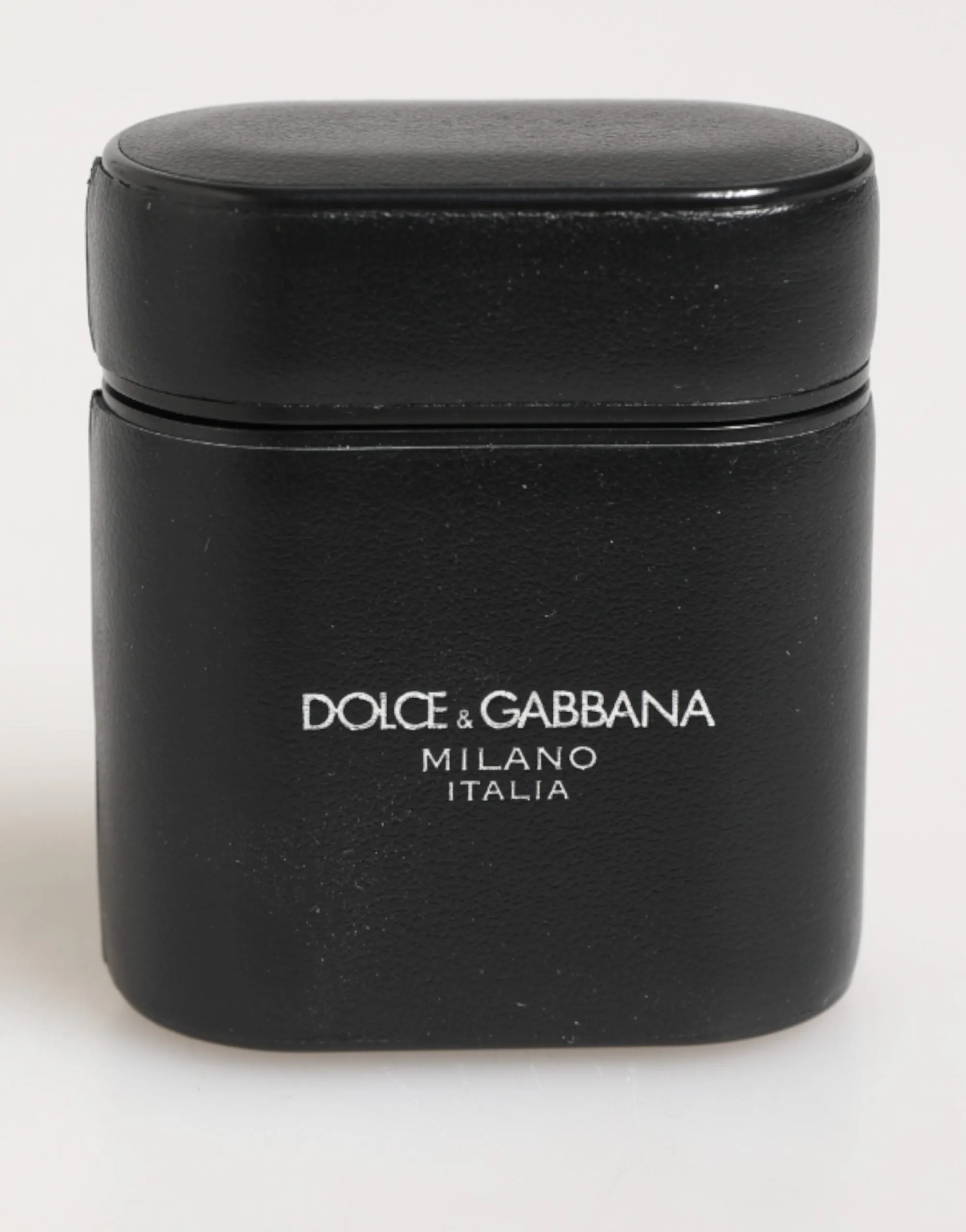 Dolce & Gabbana Black Calfskin Leather Logo Print Flip Holder Airpods Case sold by Siebentaschen product image thumbnail 2