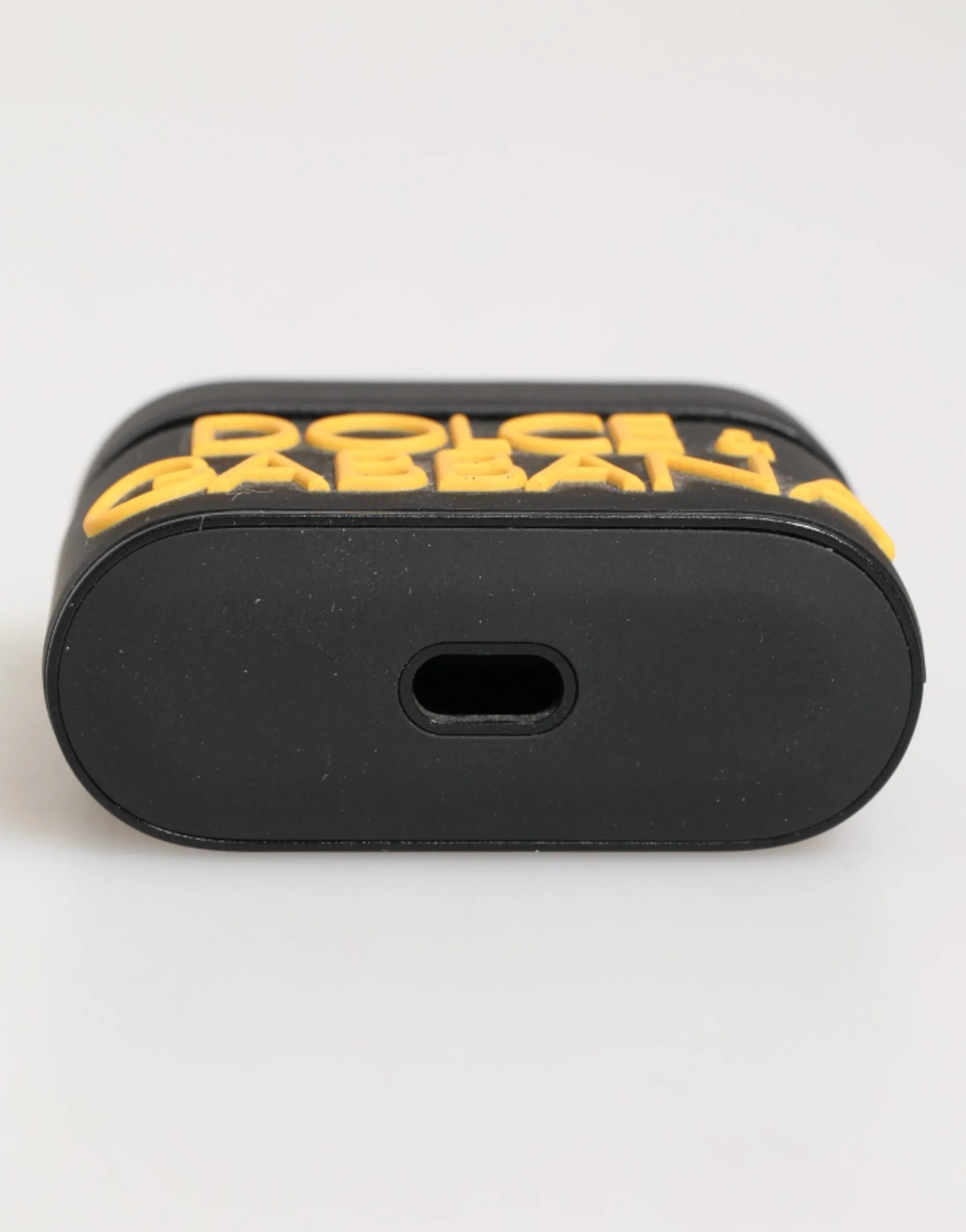 Dolce & Gabbana Black Yellow Rubber Logo Embossed Accessory Airpods Case sold by Siebentaschen product image thumbnail 5