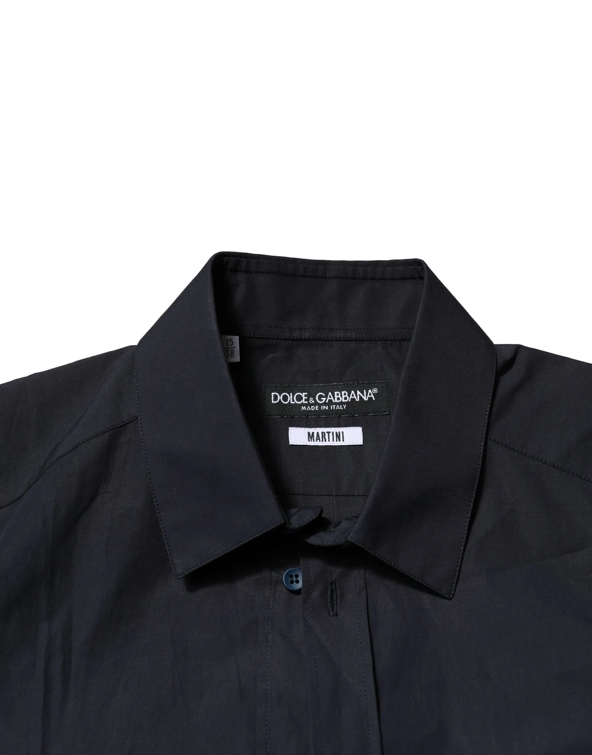 Dolce & Gabbana Dark Blue MARTINI Cotton Dress Formal Shirt sold by Siebentaschen product image thumbnail 5