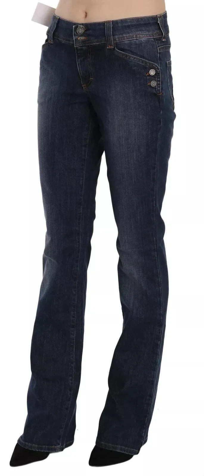John Galliano Blue Washed Mid Waist Flared Denim Casual Pants Jeans sold by Siebentaschen product image thumbnail 4