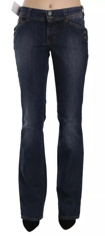John Galliano Blue Washed Mid Waist Flared Denim Casual Pants Jeans sold by Siebentaschen
