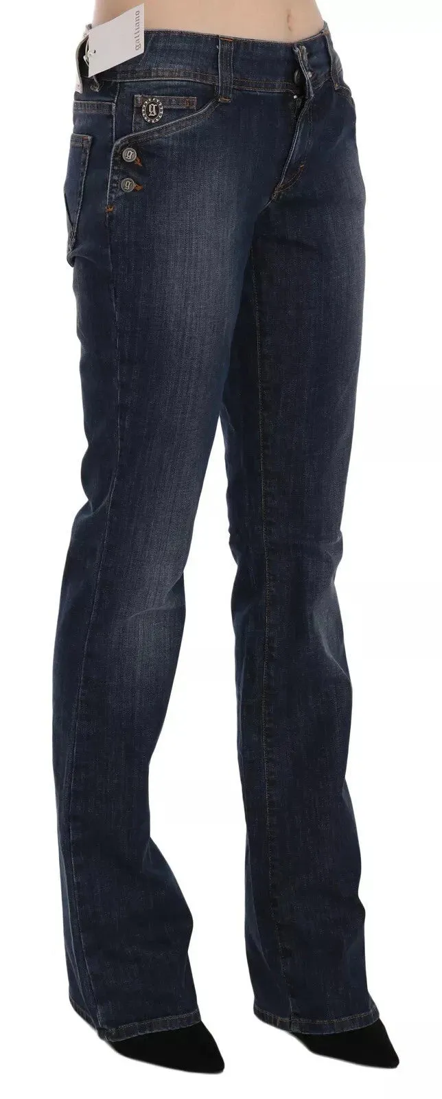 John Galliano Blue Washed Mid Waist Flared Denim Casual Pants Jeans sold by Siebentaschen product image thumbnail 5