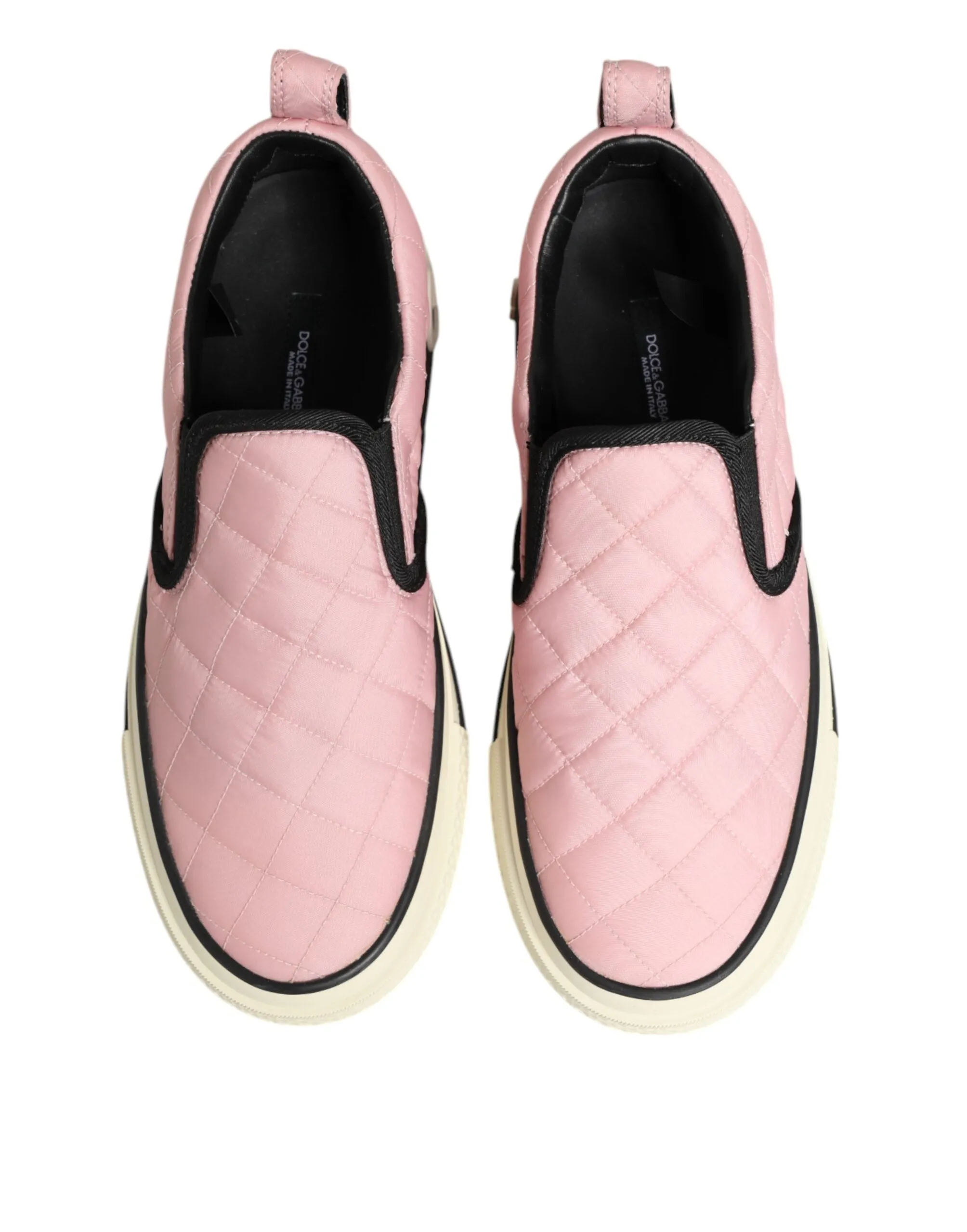 Dolce & Gabbana Pink Quilted Nylon Slip-On Sneaker Shoes sold by Siebentaschen product image thumbnail 4