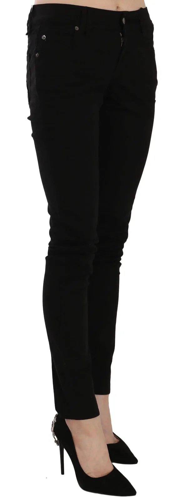 John Galliano Black Mid Waist Slim Fit Skinny Denim Casual Pants Jeans sold by Siebentaschen product image thumbnail 3