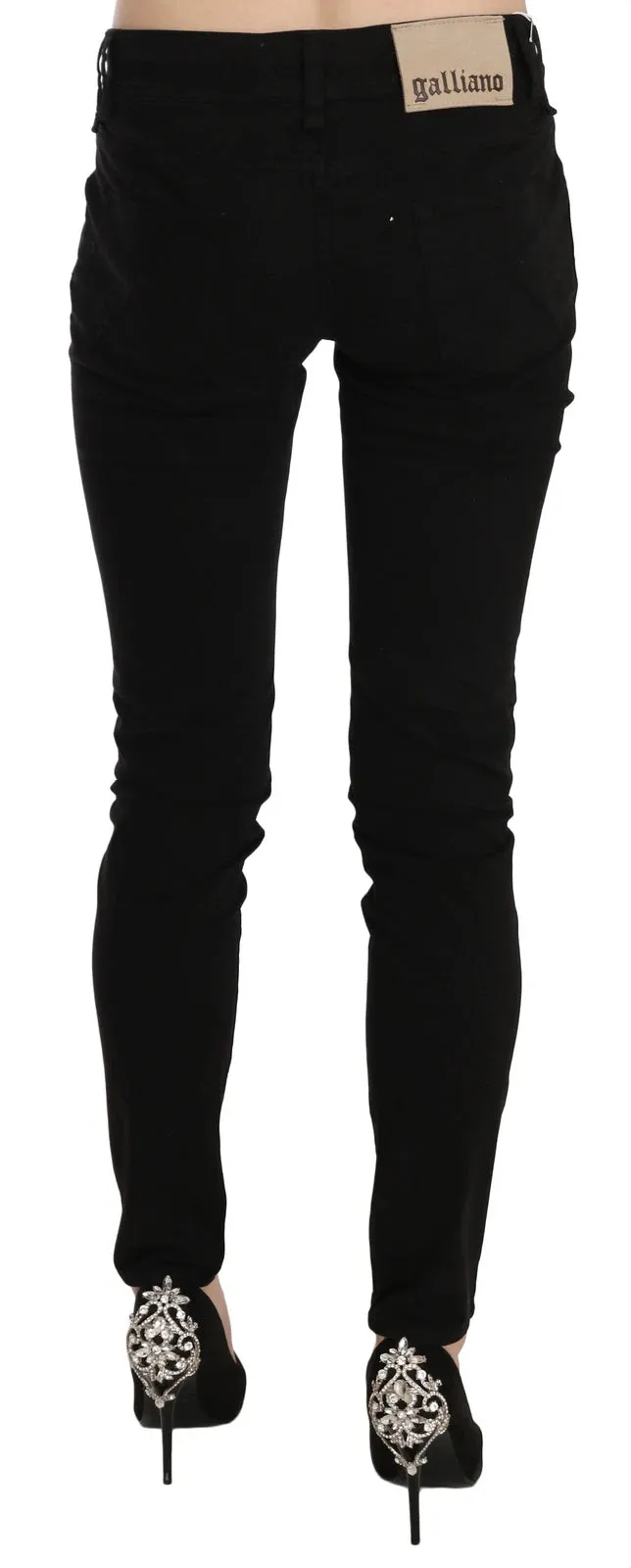 John Galliano Black Mid Waist Slim Fit Skinny Denim Casual Pants Jeans sold by Siebentaschen product image thumbnail 5