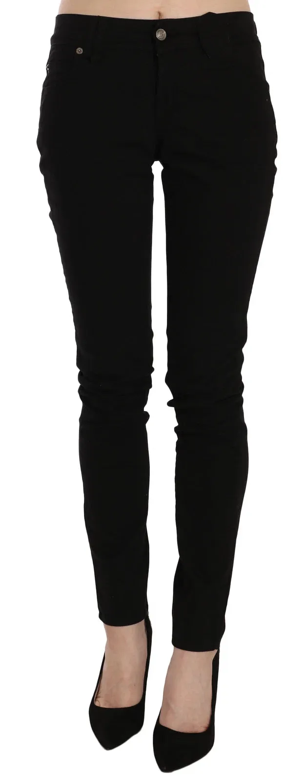 John Galliano Black Mid Waist Slim Fit Skinny Denim Casual Pants Jeans sold by Siebentaschen product image thumbnail 2