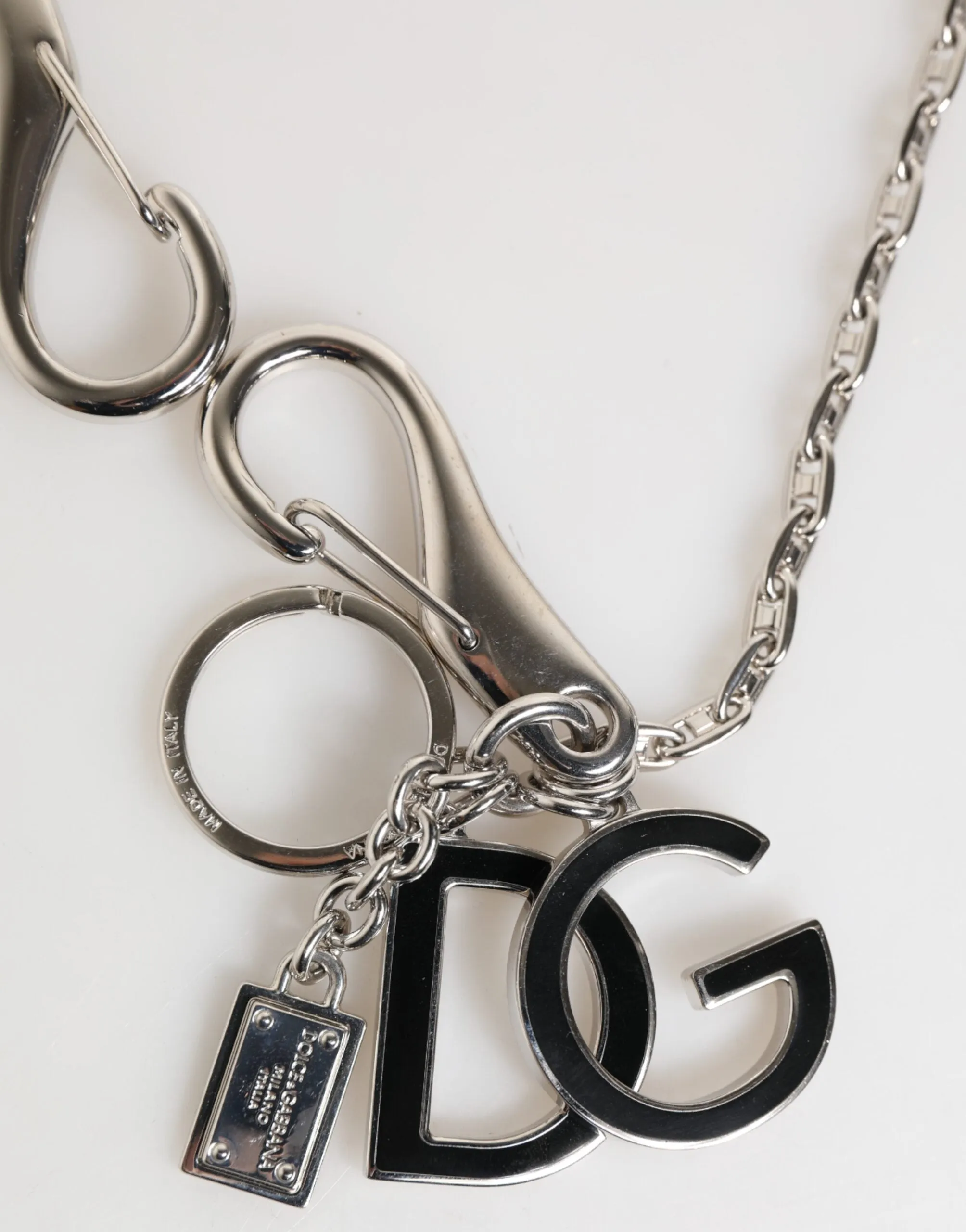 Dolce & Gabbana Silver DG Logo Key Holder Keychain Bag Charm Keyring sold by Siebentaschen product image thumbnail 3
