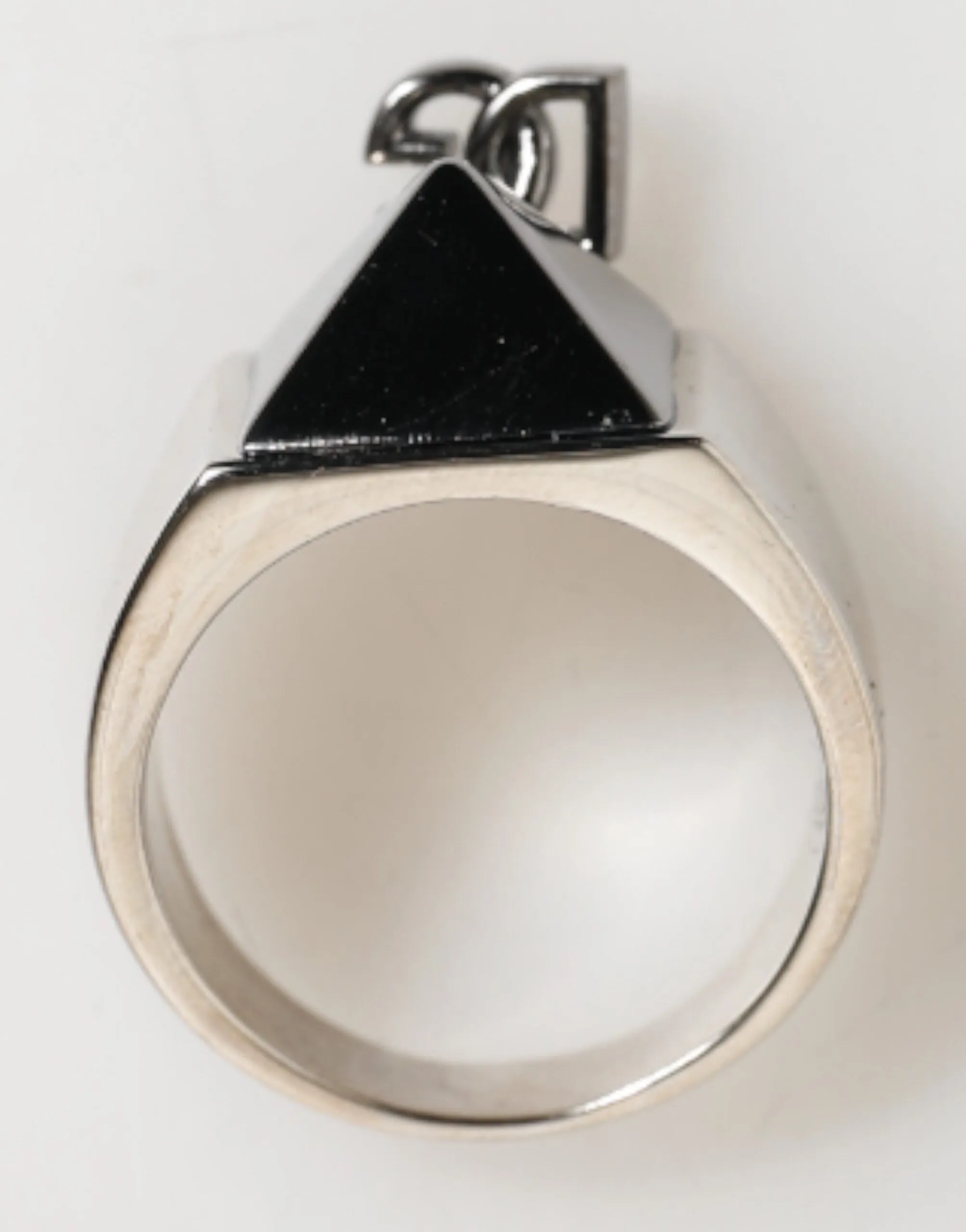 Dolce & Gabbana Silver Tone Pyramid DG Logo Real Brass Ring sold by Siebentaschen product image thumbnail 3