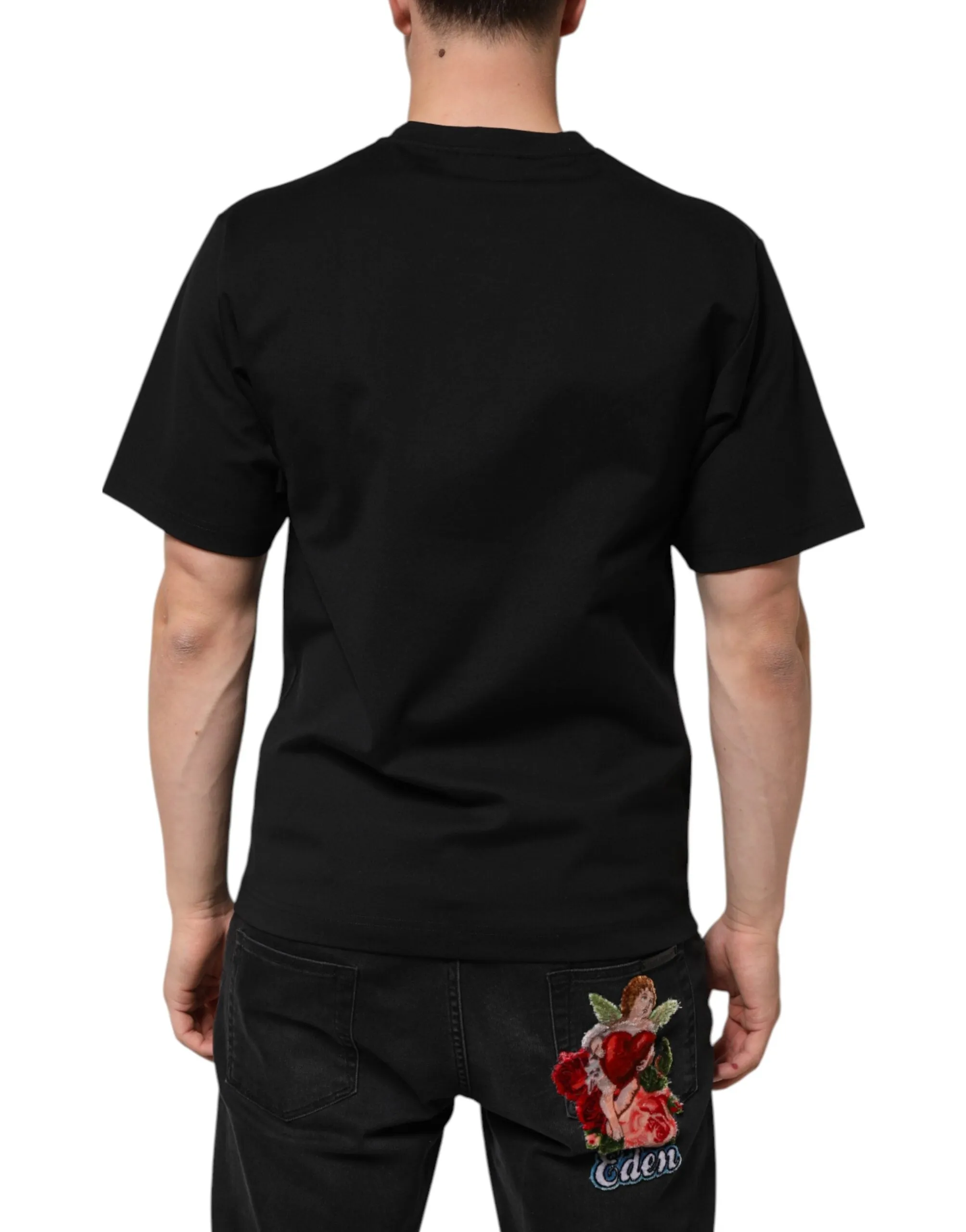 Dolce & Gabbana Black Cotton DG Logo Graffiti Short Sleeve T-shirt sold by Siebentaschen product image thumbnail 4