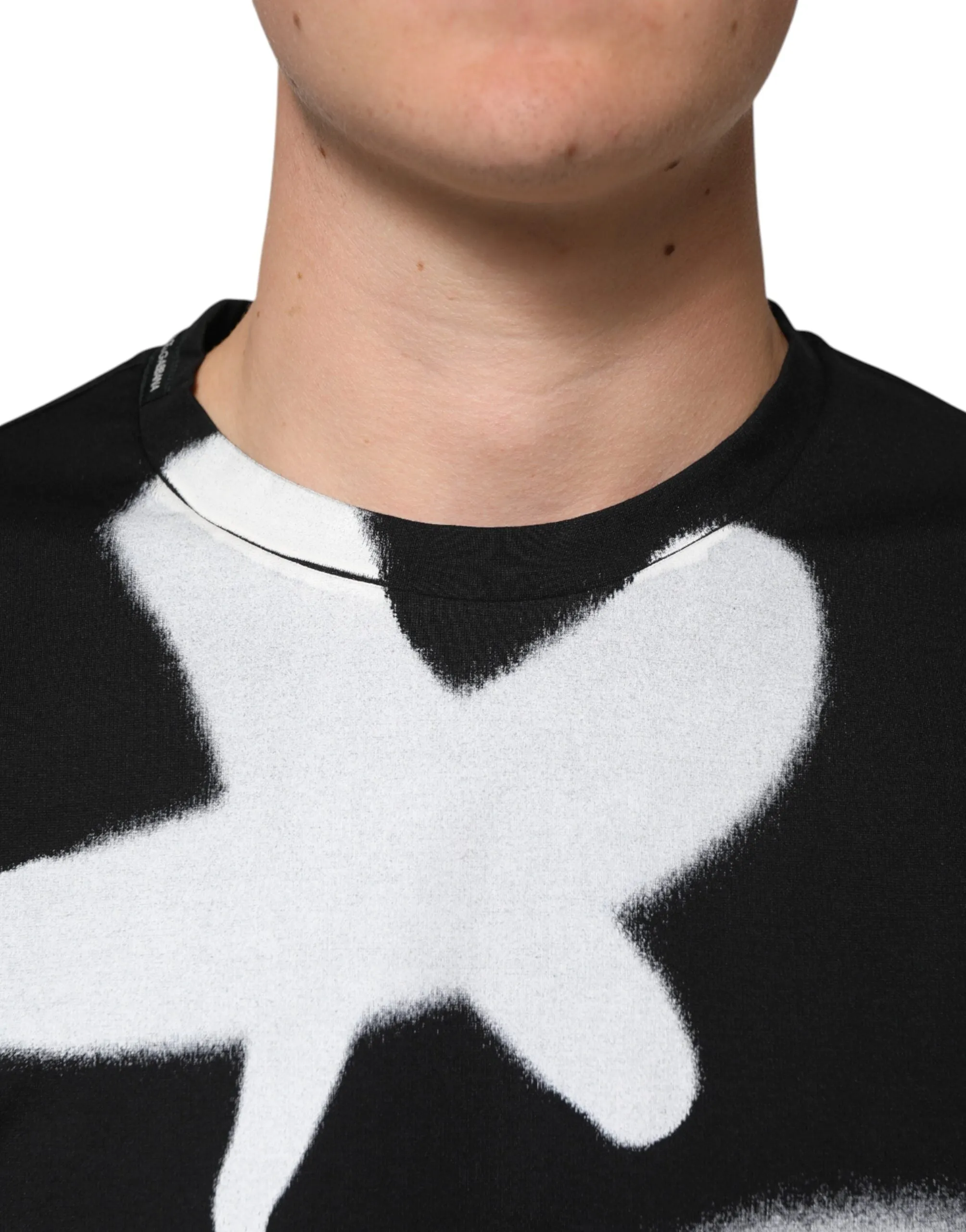 Dolce & Gabbana Black Cotton DG Logo Graffiti Short Sleeve T-shirt sold by Siebentaschen product image thumbnail 5