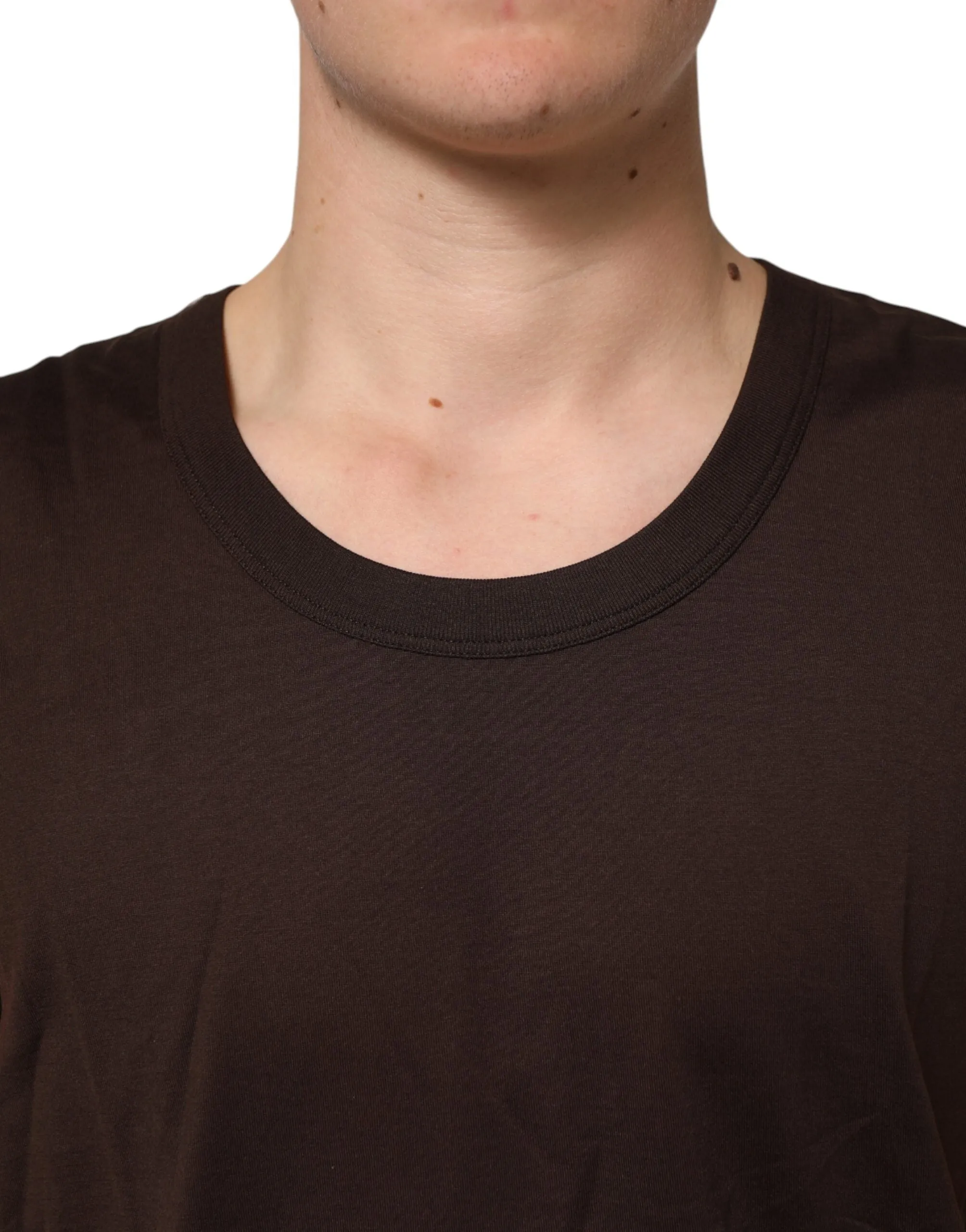 Dolce & Gabbana Brown Cotton Sleeveless Underwear Men Tank Top sold by Siebentaschen product image thumbnail 5