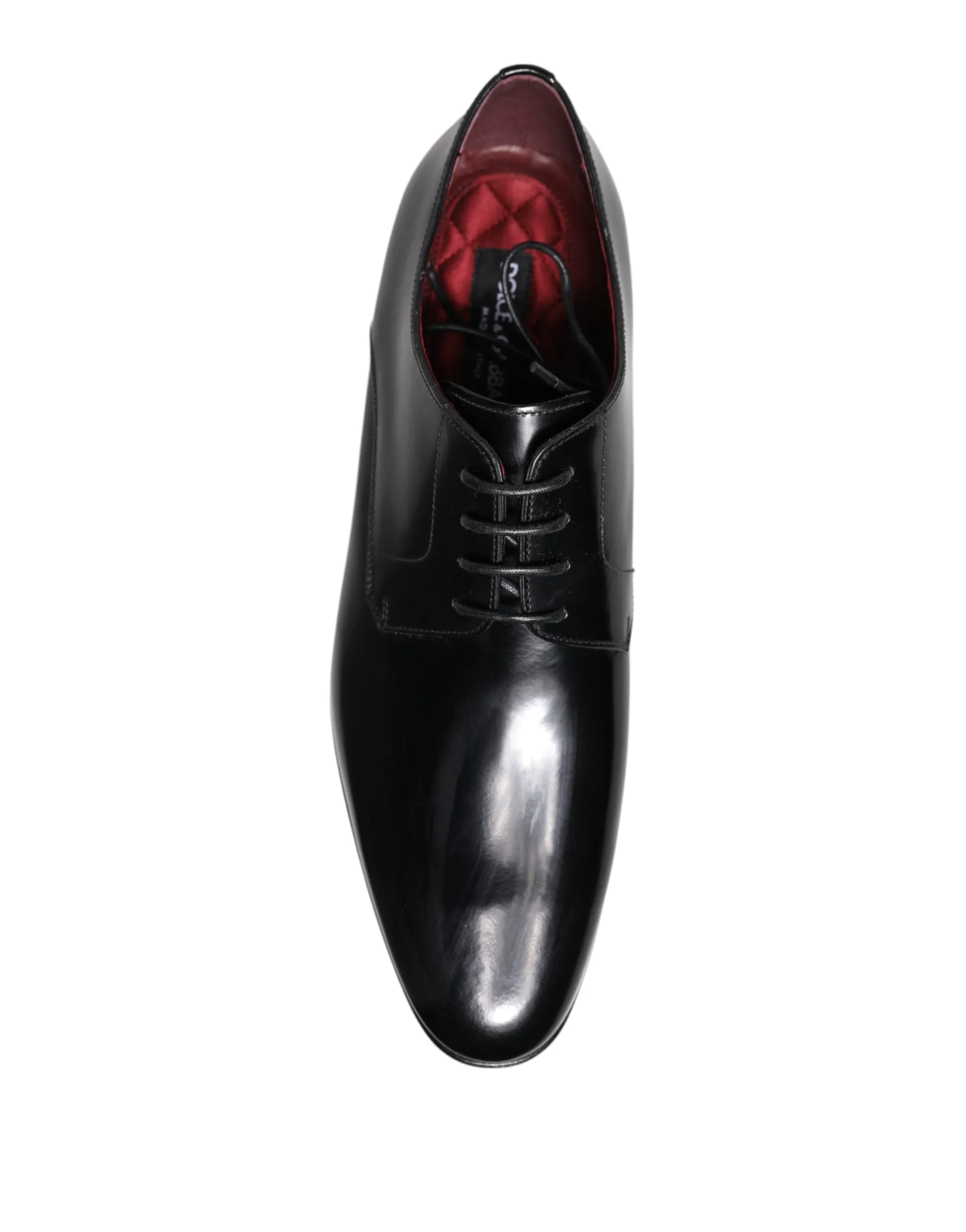 Dolce & Gabbana Men Dress Black Calfskin Leather Derby Shoes sold by Siebentaschen product image thumbnail 3