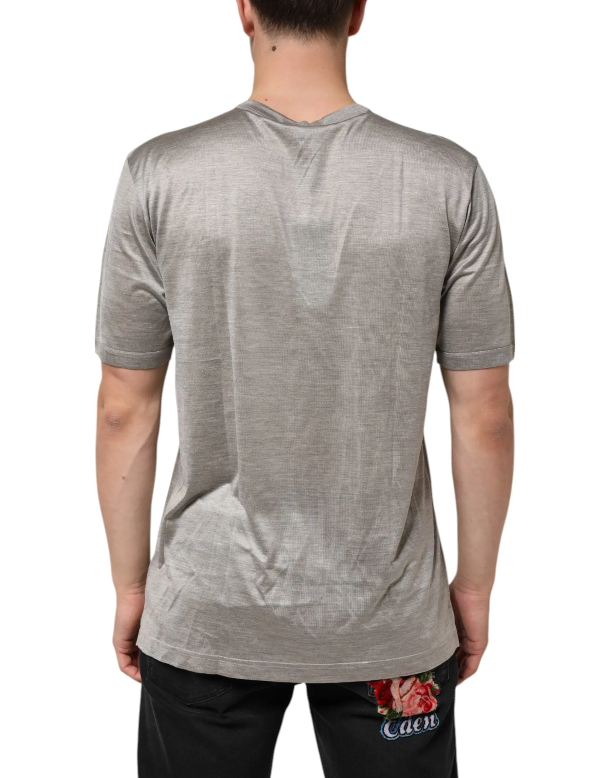 Dolce & Gabbana Beige Hazelnut Cotton Shortsleeve Shirt T-shirt sold by Siebentaschen product image thumbnail 4