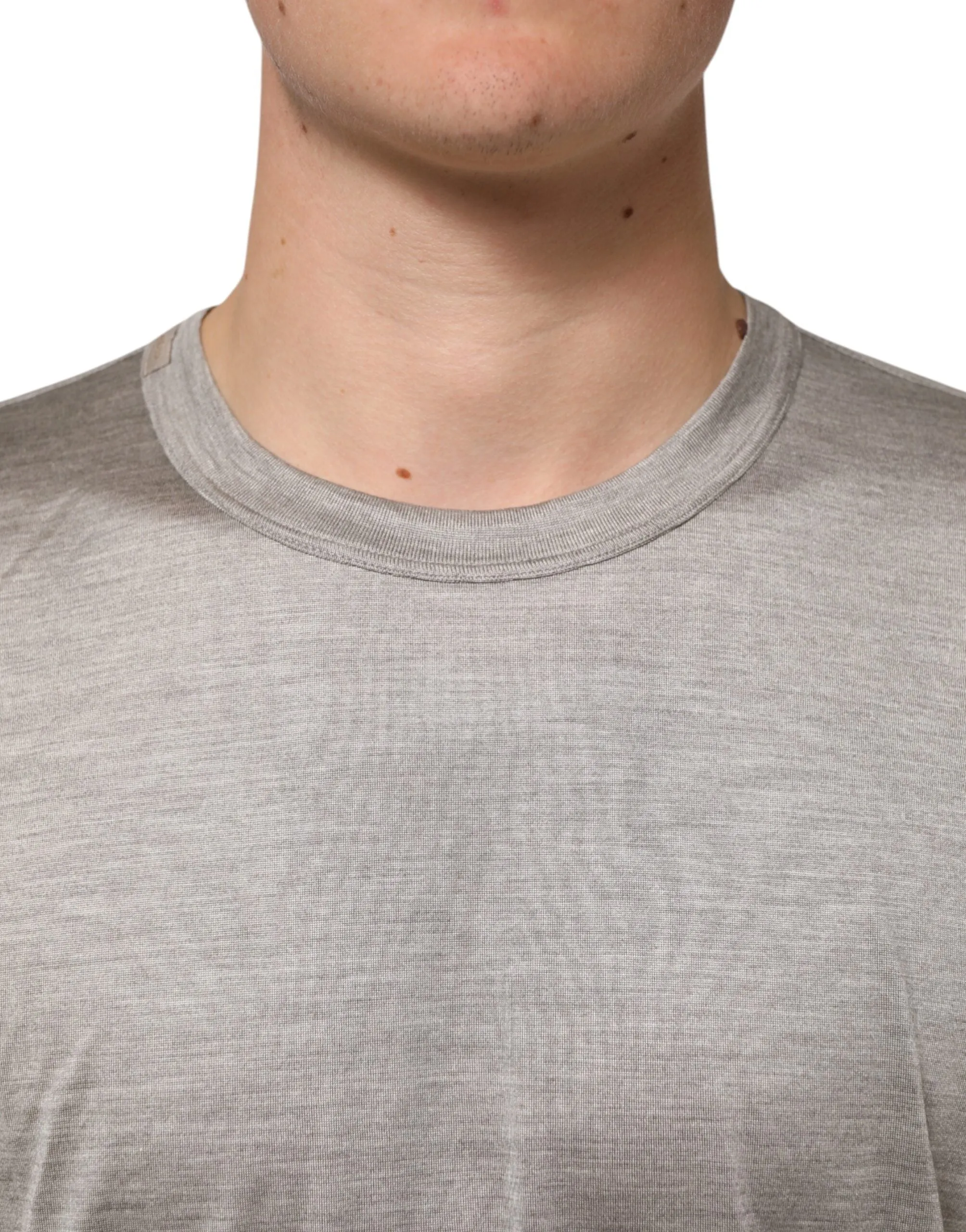 Dolce & Gabbana Beige Hazelnut Cotton Shortsleeve Shirt T-shirt sold by Siebentaschen product image thumbnail 5