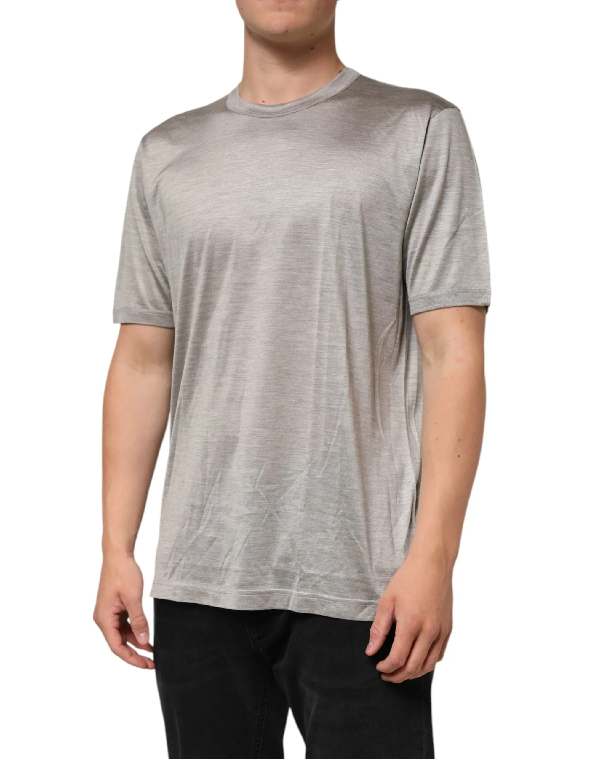 Dolce & Gabbana Beige Hazelnut Cotton Shortsleeve Shirt T-shirt sold by Siebentaschen product image thumbnail 3
