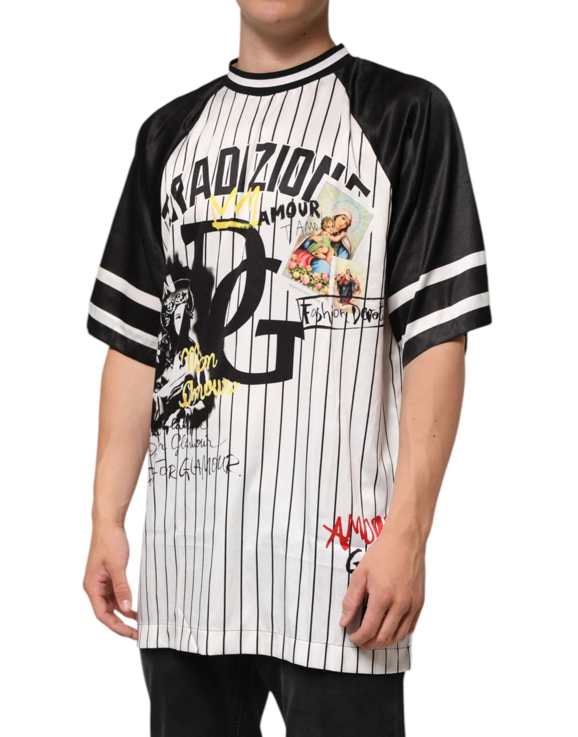 Dolce & Gabbana Tradizione Graffiti Print Oversized Men T-shirt sold by Siebentaschen product image thumbnail 3