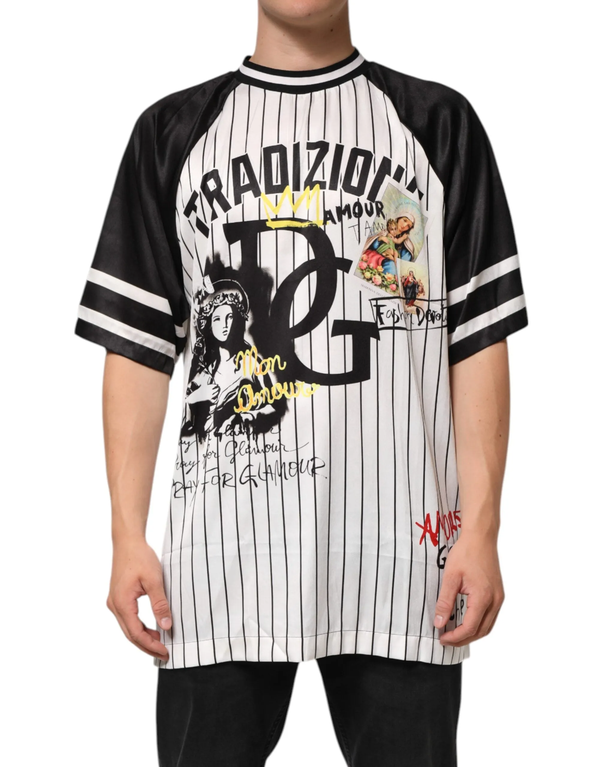 Dolce & Gabbana Tradizione Graffiti Print Oversized Men T-shirt sold by Siebentaschen product image thumbnail 2