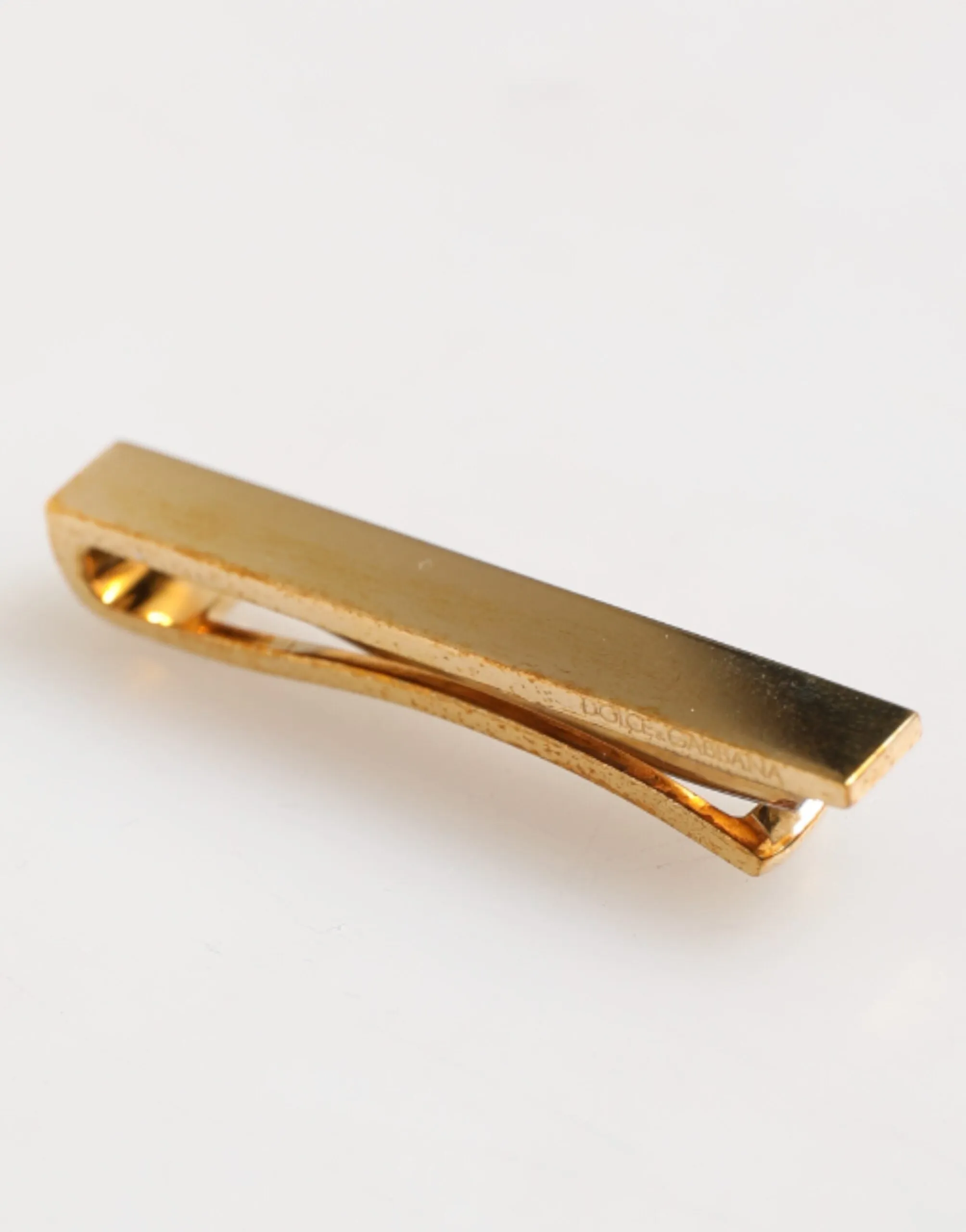 Dolce & Gabbana Gold Tone Brass Logo Branded Men Accessory Tie Clip Bar sold by Siebentaschen product image thumbnail 3