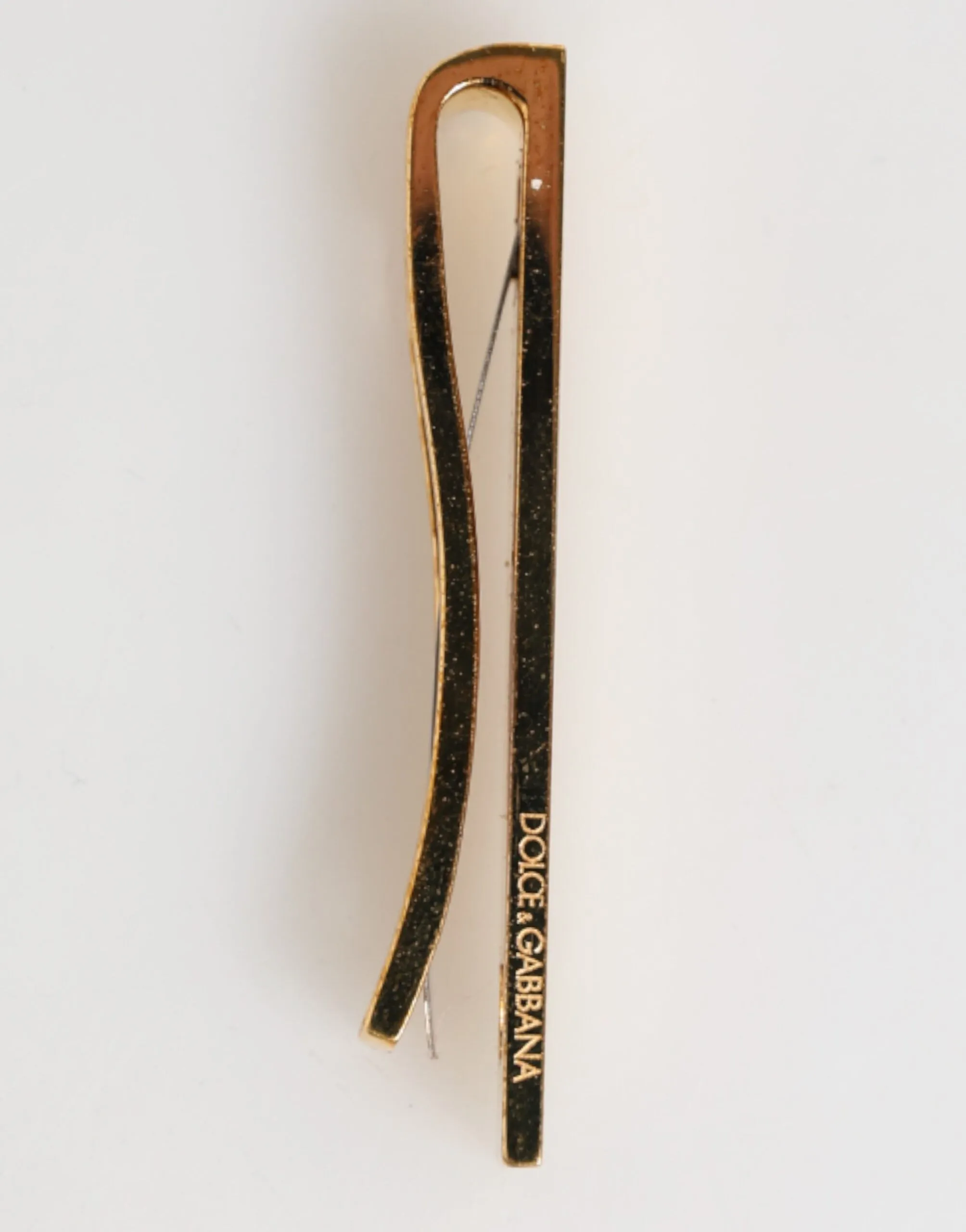 Dolce & Gabbana Gold Tone Brass Logo Branded Men Accessory Tie Clip Bar sold by Siebentaschen product image thumbnail 4