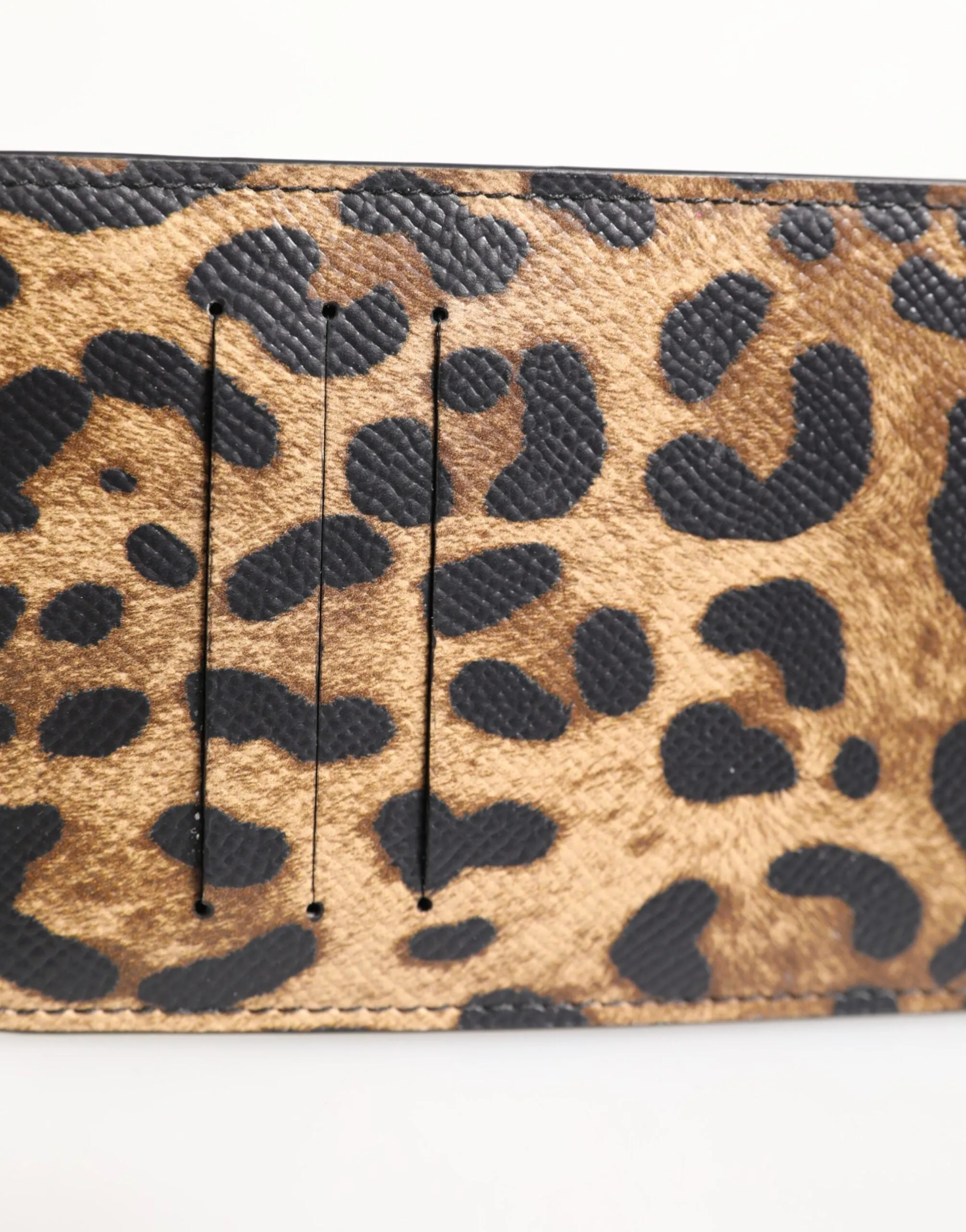 Dolce & Gabbana Leopard Print Leather Embossed Lanyard Card Holder Wallet sold by Siebentaschen product image thumbnail 4